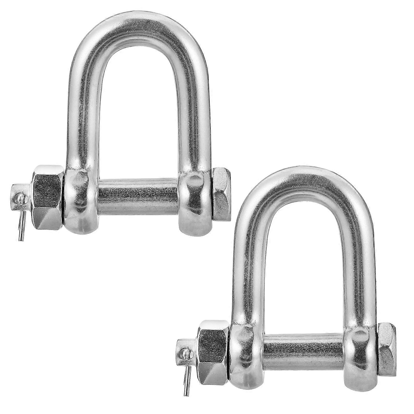 Shackles Fastener D-Shaped Shackle Lifting Winching 2Pcs