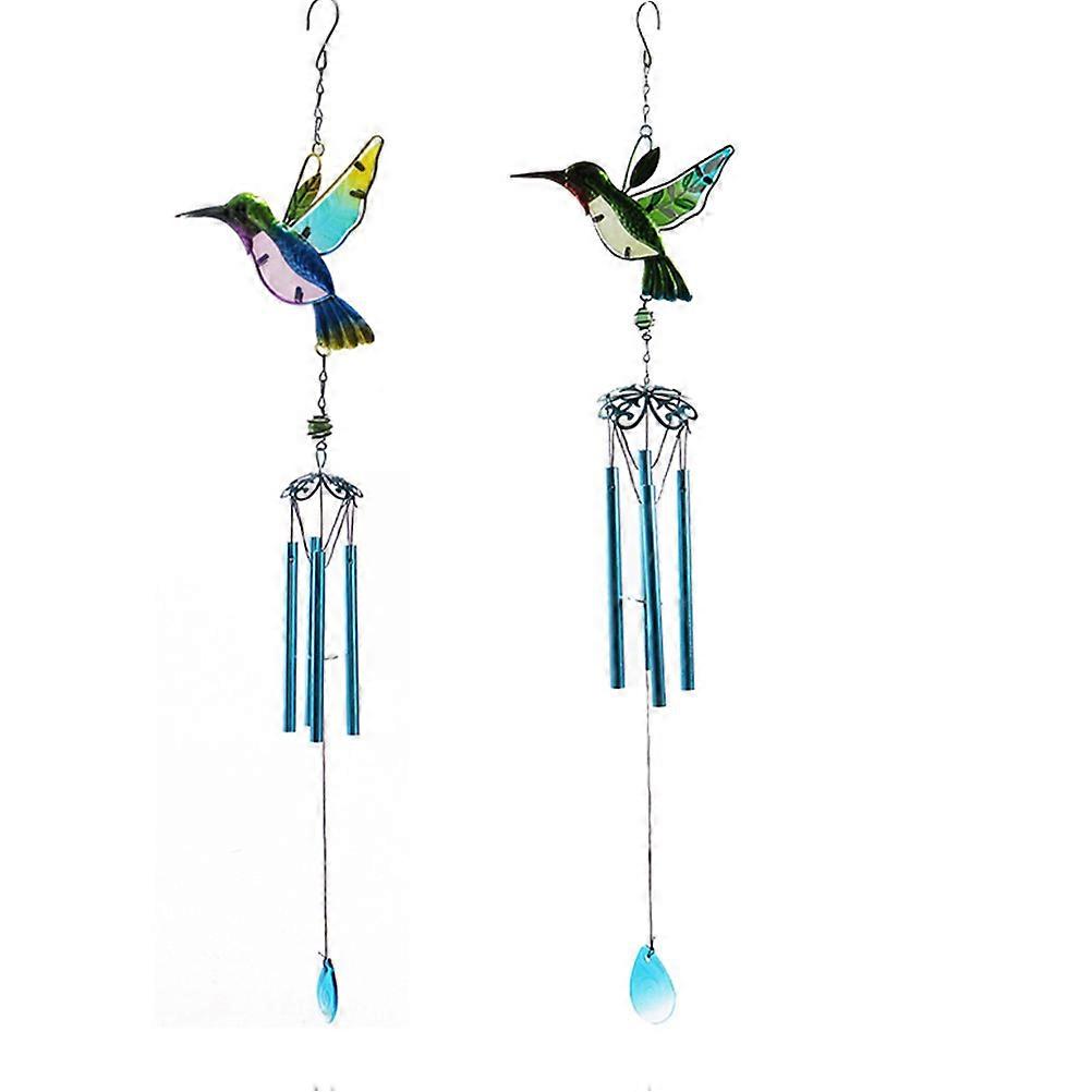 Patio Wind Chime Colored Drawing Green 18*75cm Health Meaning For Outdoor Hanging 1Set