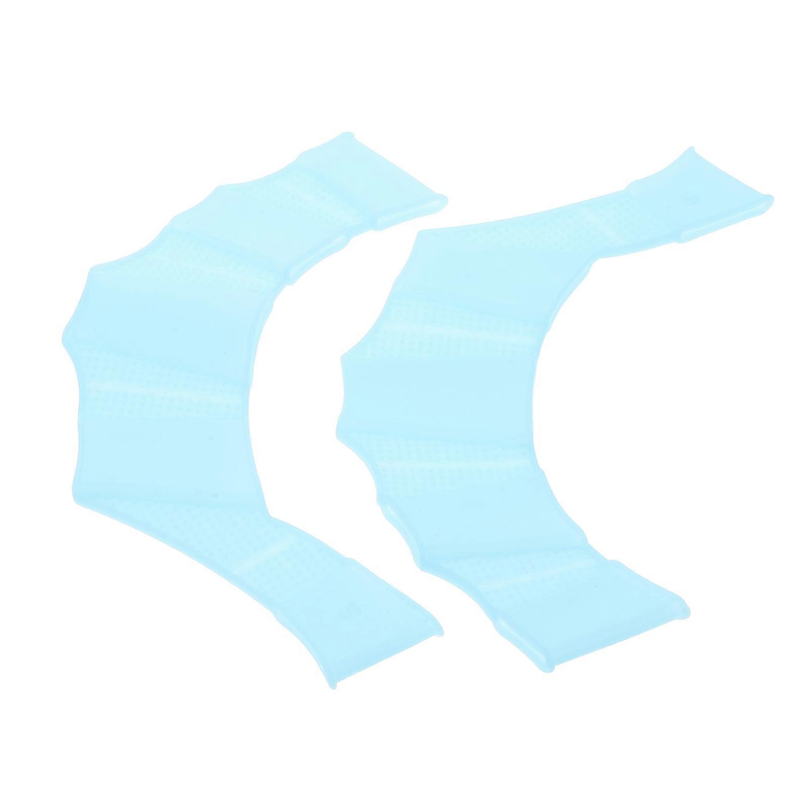 Swimming Paddle Hand Paddles For Swimming Training Curved to Fit Hand Sky-Blue 1 Pair