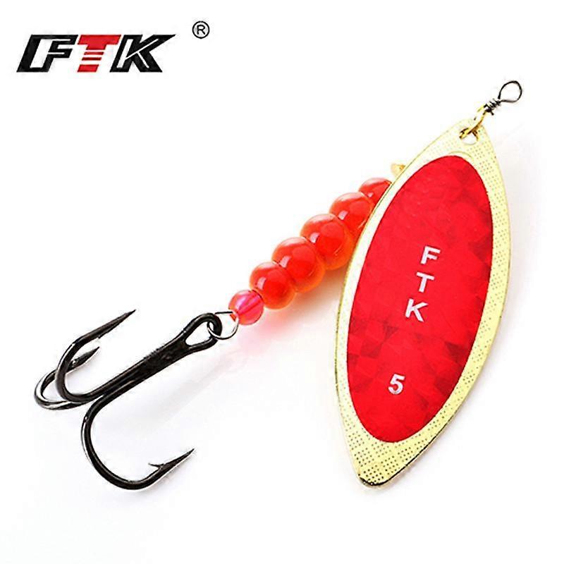 FTK 1PCS Fishing Spinner Different Color Bass Lure Bait 7G 12G 18G 30G Length 6CM 8CM 9CM 10CM