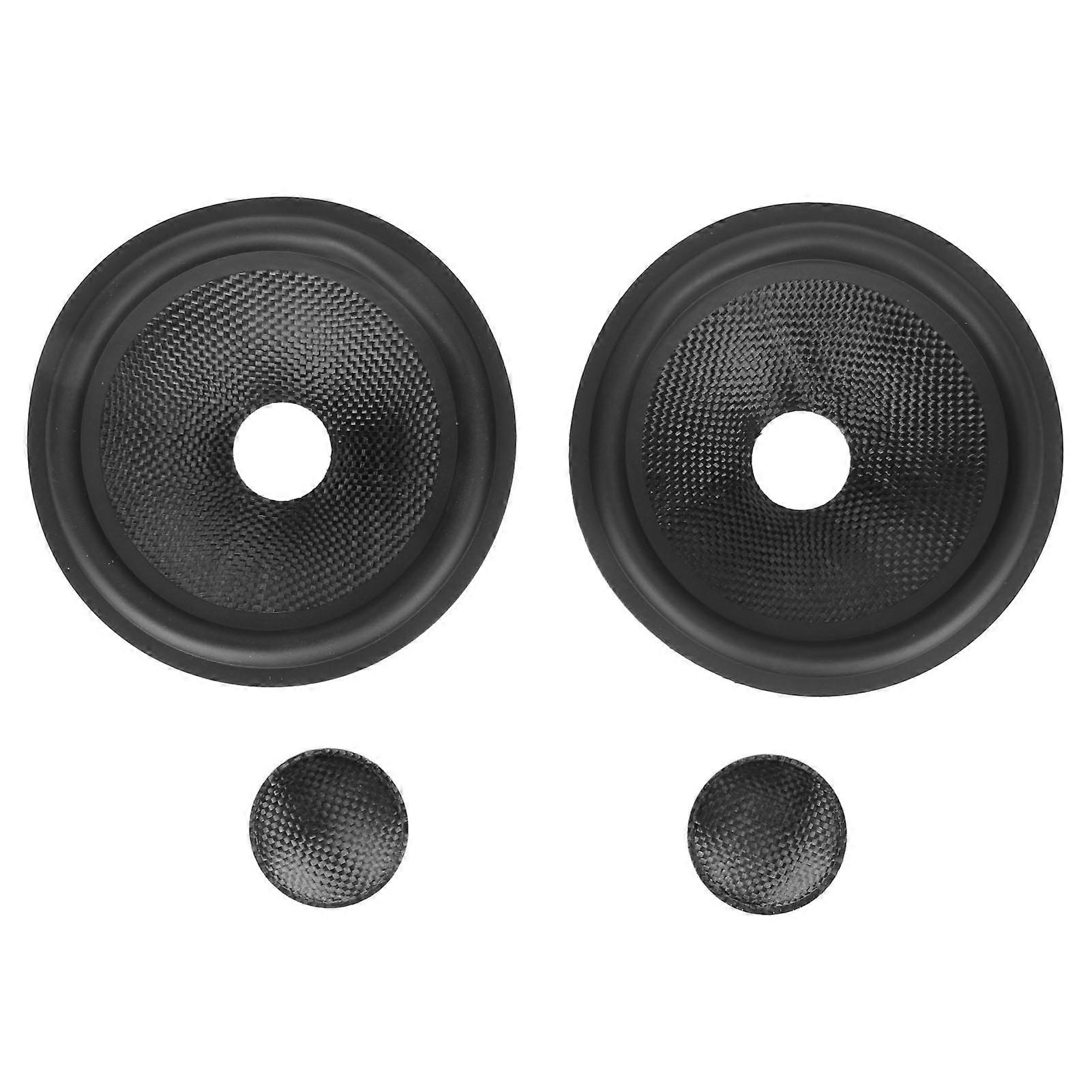 Cônes de haut-parleur en papier, diamètre intérieur de 1 pouce, cônes de subwoofer avec contour en caoutchouc pour haut-parleurs de 5 pouces, 2 pièces