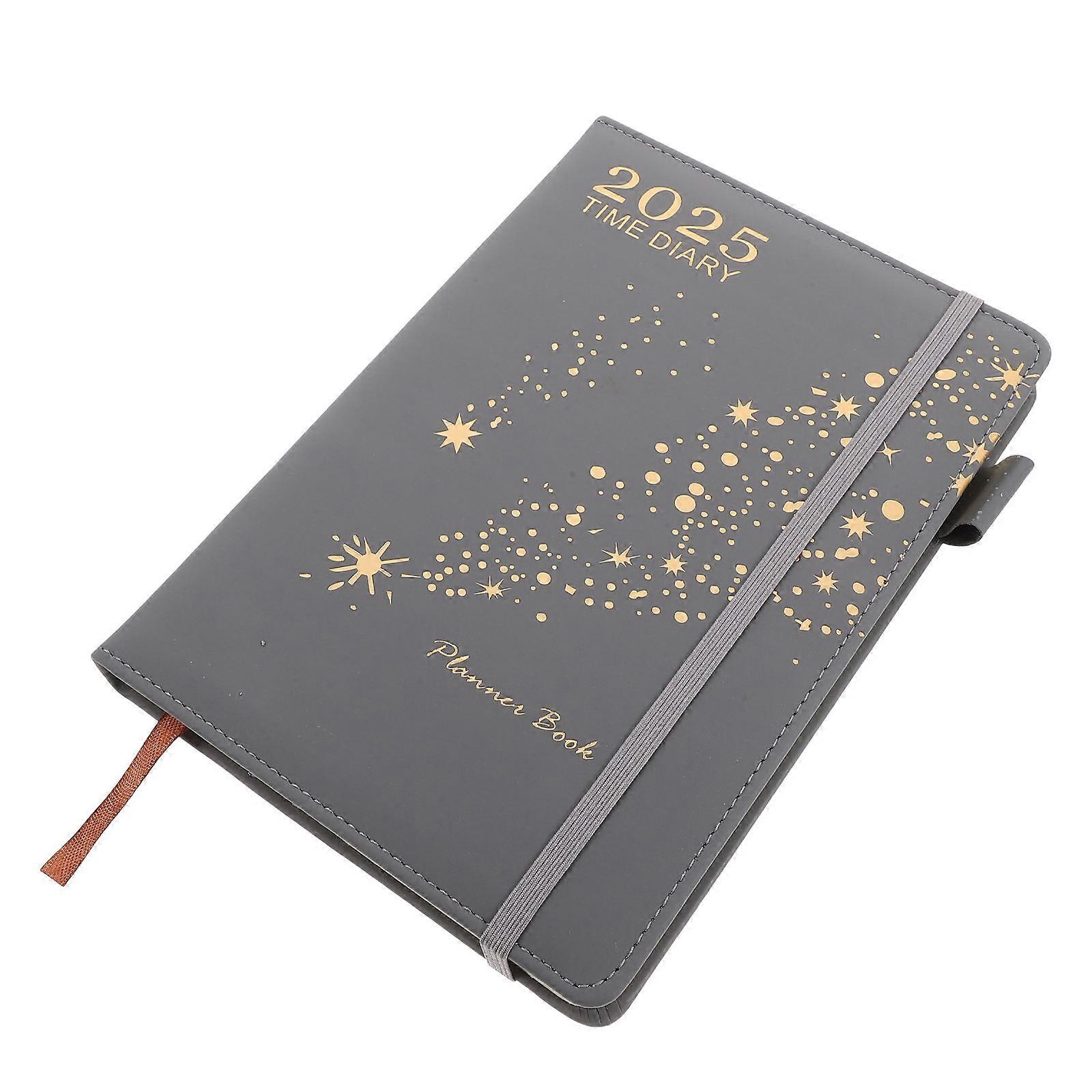 Schedule Book Planner Notebook Rectangular Sleek Design For School Academic Professional Personal Use Grey 21.20X14.60X2.00CM Note-taking 1Pack