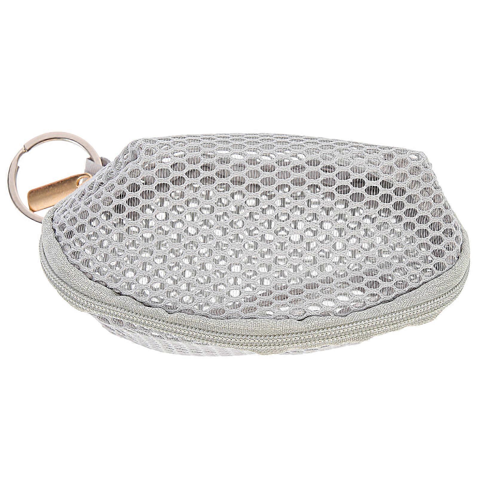 Compact Portable Mesh Makeup Bag with Zipper – Travel Friendly Storage for Sponges, Lipsticks & Essentials – Ideal for Trips, Camping, Business