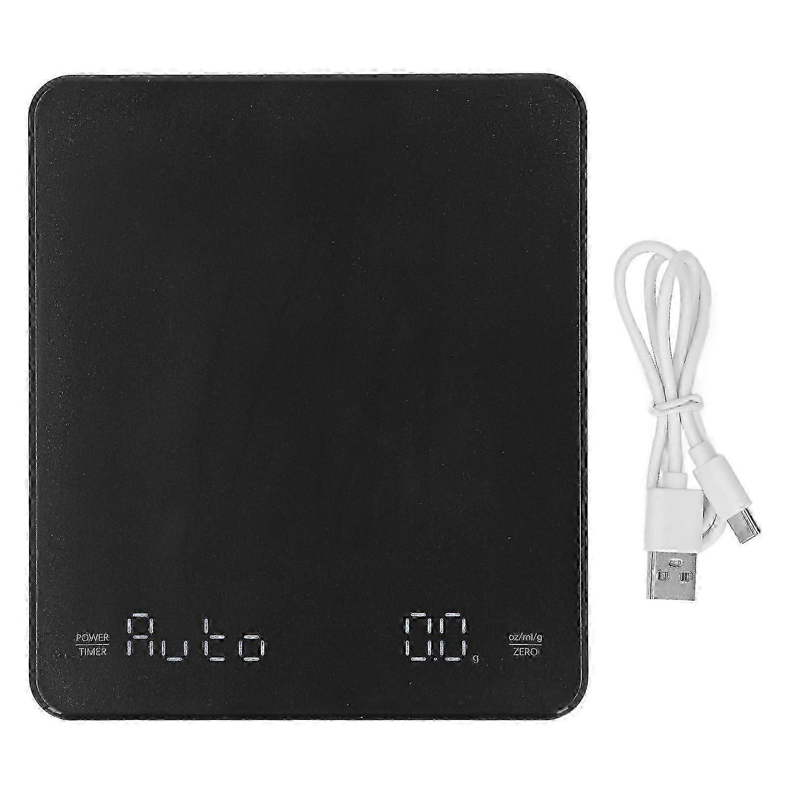 Coffee Scale with Timer Intelligent Rechargeable 0.1g Digital Table Top Electronic Accurate Second Reading Tool