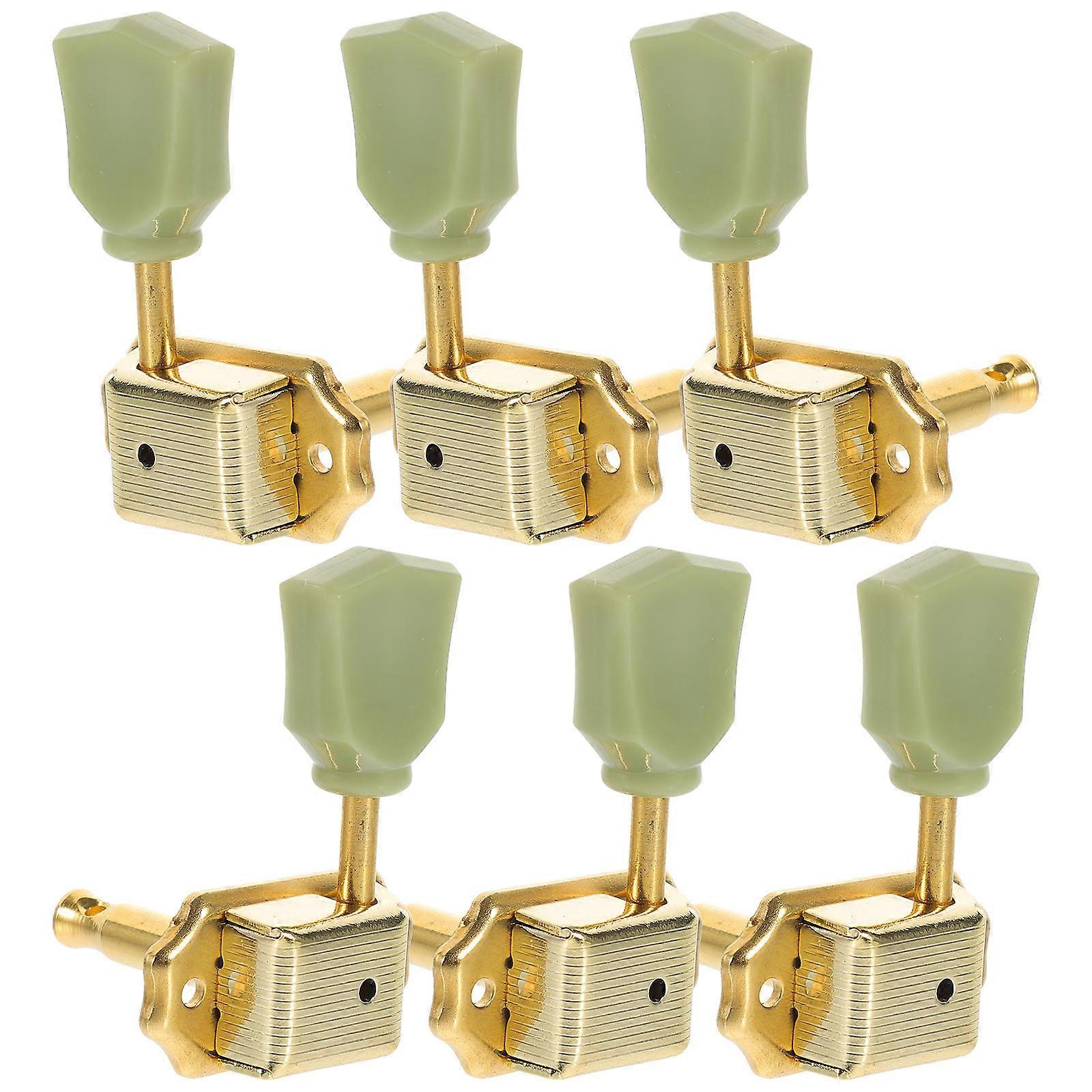 6pcs Locking Guitar Tuning Pegs Machine Heads for Acoustic Electric Guitars Easy Installation Precise Pitch Knobs for Beginners Enthusiasts