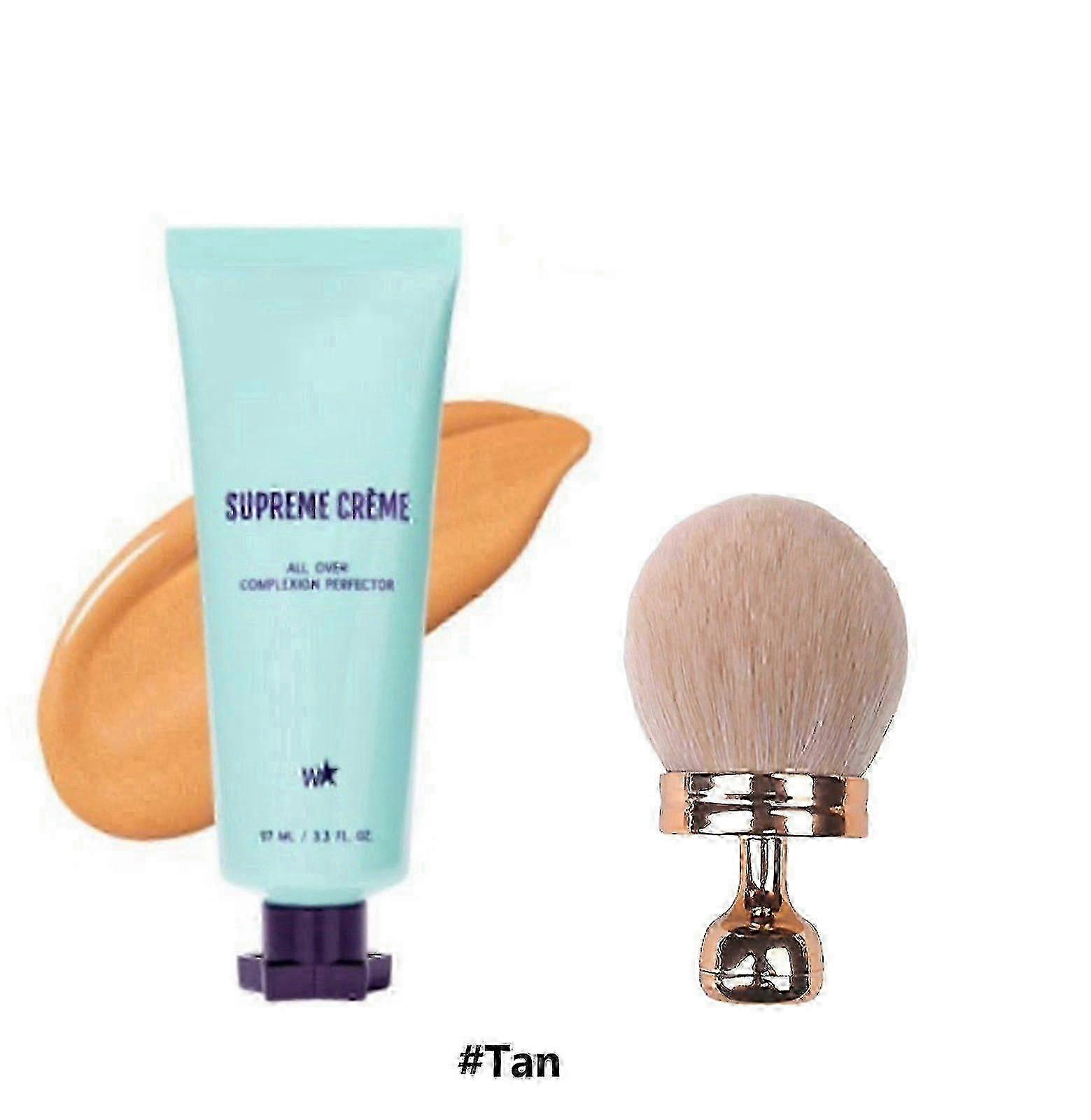 Premium CC Cream with Built-In Brush - Flawless Complexion Perfector for Long-Lasting Coverage & Blemish Concealment