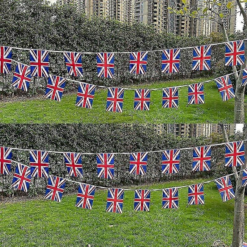 Aerlxemrbrae 14*21cm 20pcs/lot  UK bunting flags United Kingdom string  Triangular Flag Buntings Festival Party Holiday