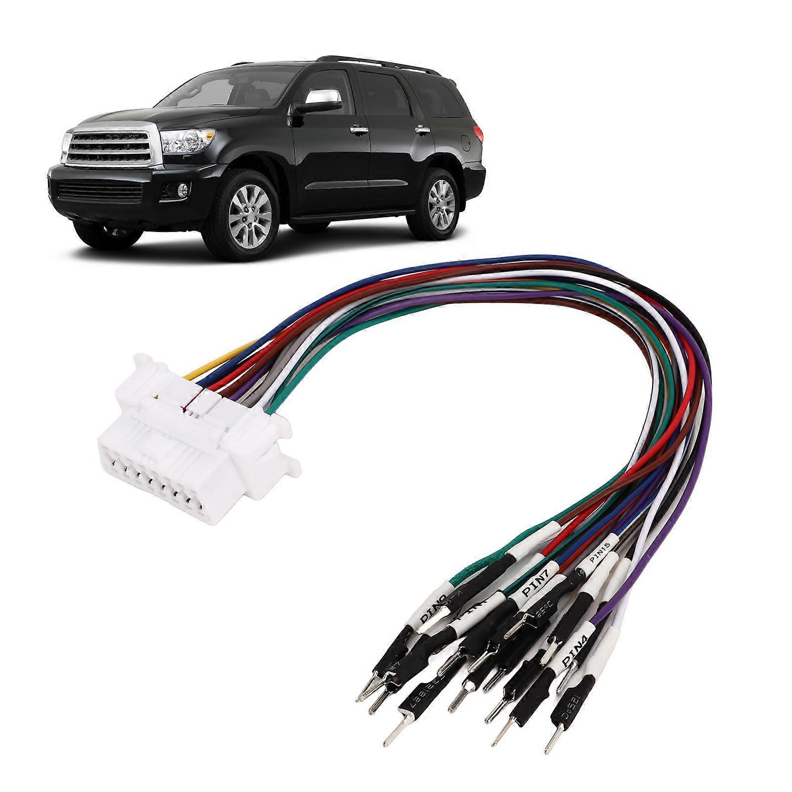 16 Pin OBD2 Connector Cable Welding Free Fault Detection Code Removal Diagnostic Jumper Adapter Cable 