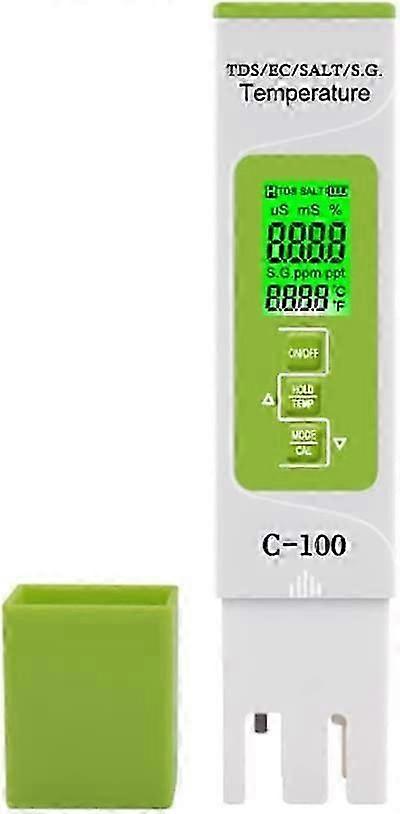 5-in-1 Digital Water Quality Tester for Testing TDS/EC/Salinity/SG./Temperature High Accuracy, Test for Drinking Water, Home, Pool, Aquarium