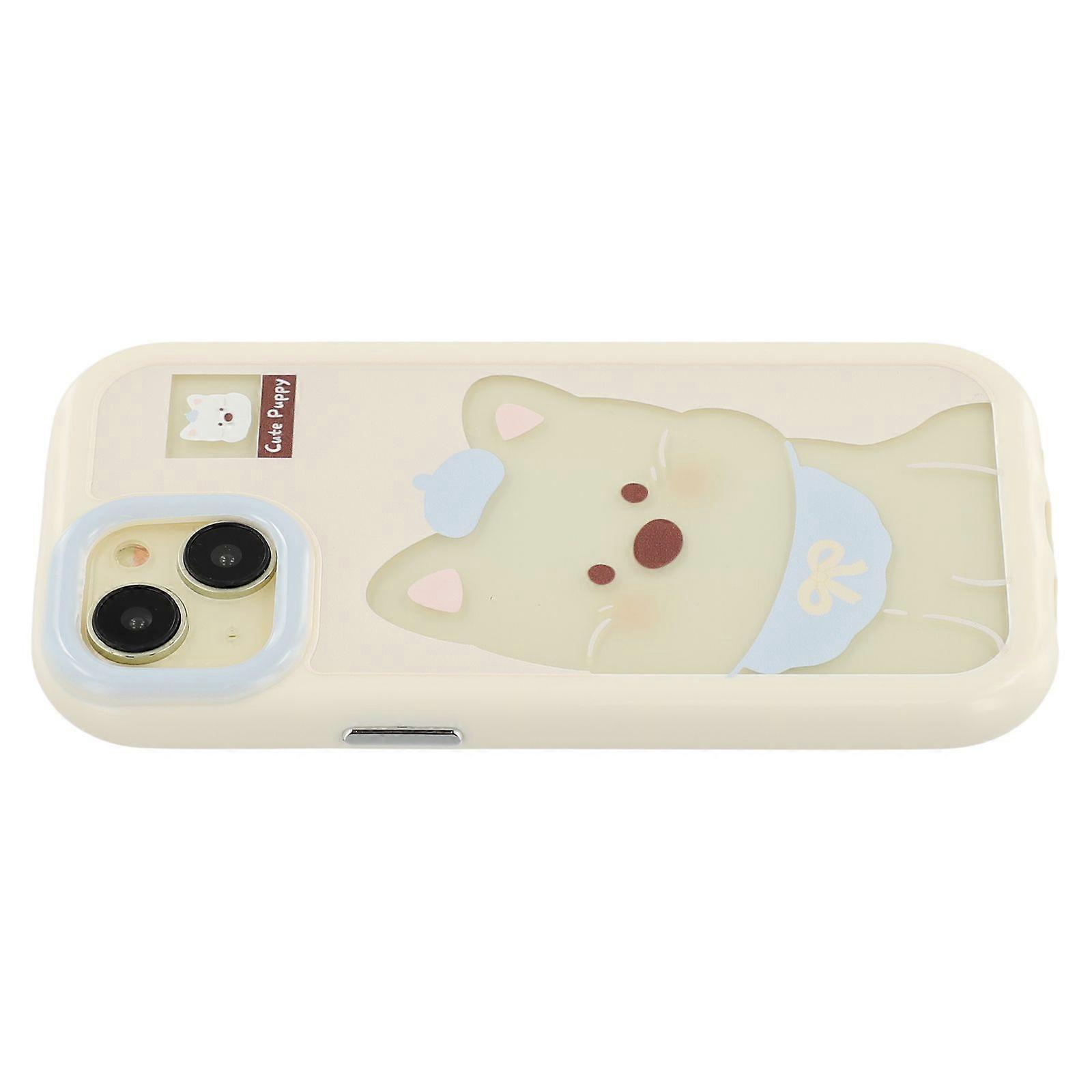 For iPhone 13 Case Pattern Printing TPU + Acrylic Phone Back Cover Large Lens Cutout
