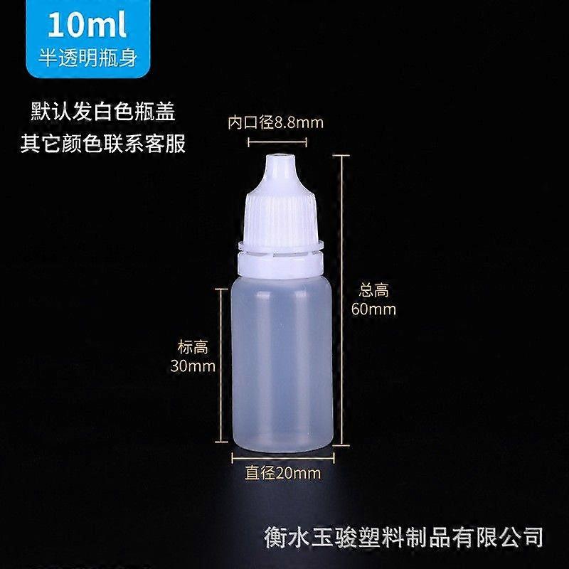 10pcs Plastic Eye Dropper Bottle: 10ml Refillable Squeezable Liquid Dropper - Eye Liquid Empty Bottles With Caps - Essential Oil Container