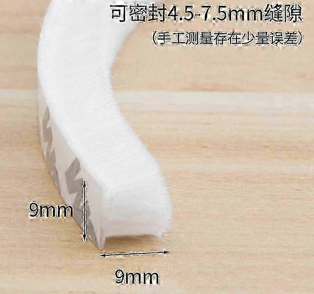 10M Self-Adhesive Brush Strip for Doors and Windows - Windproof, Dustproof, Sound Insulation Gasket for Home