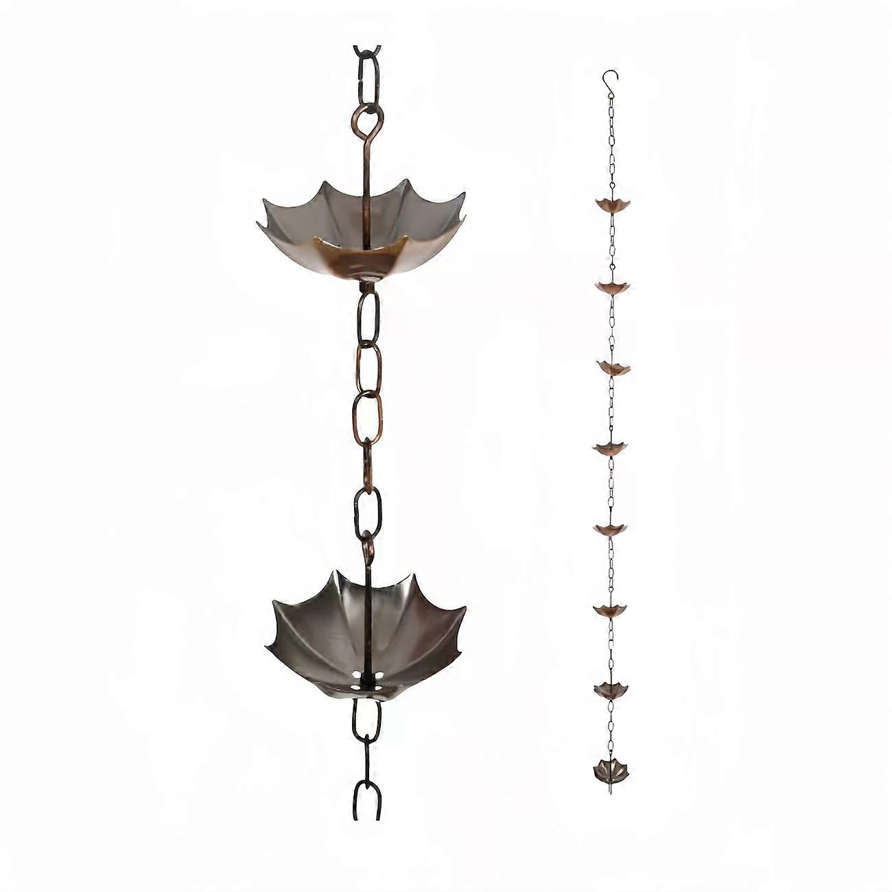 182cm/72" Umbrella Rain Chain with 8 Cups