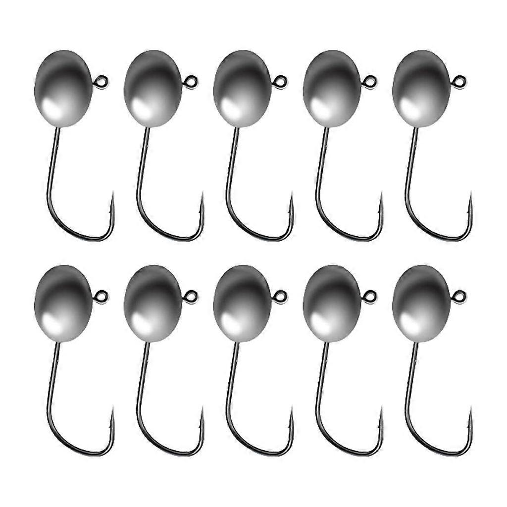 10pcs Jig Head Hook High Strength Fish Hook Barbed Hook