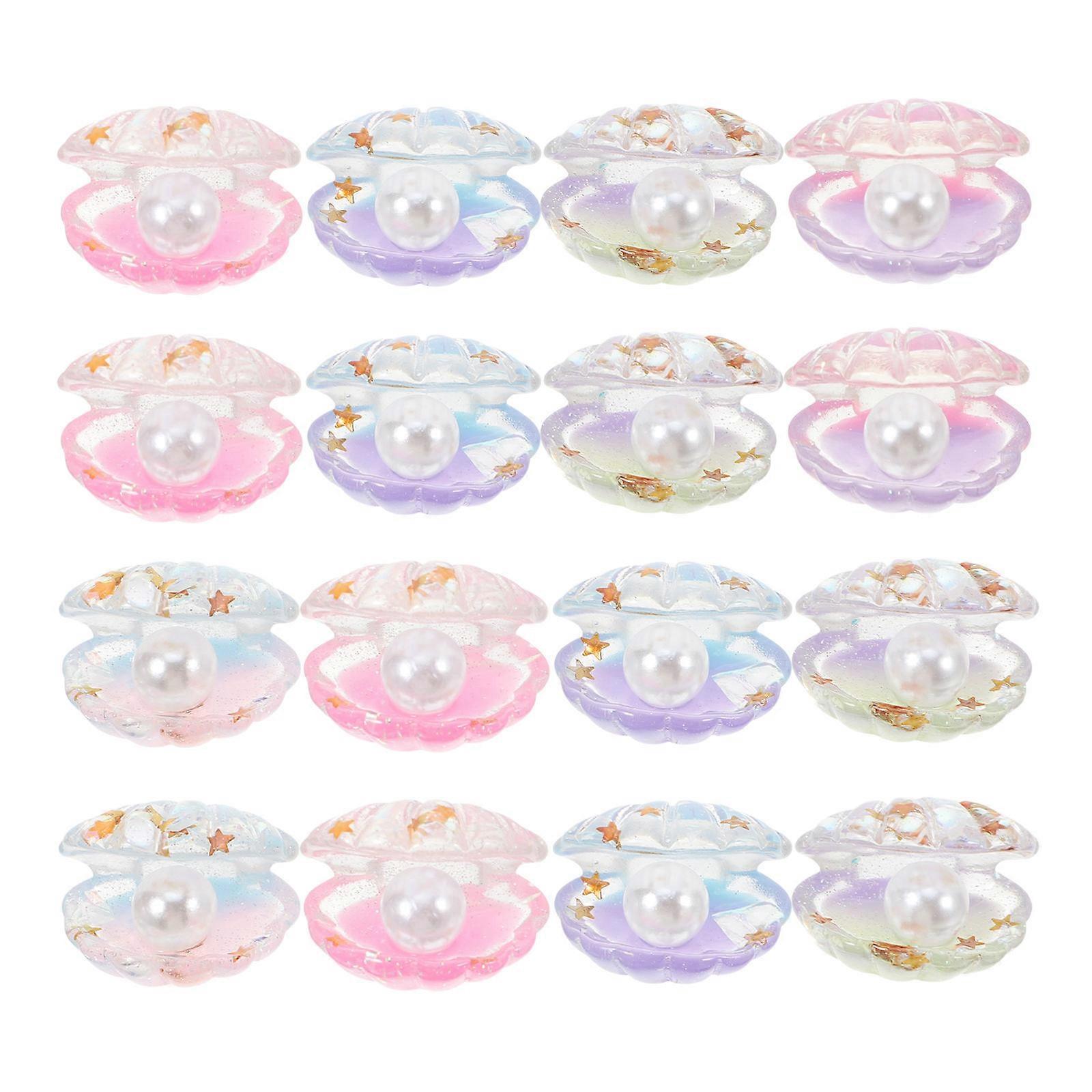 Mini Sea Shells Tiny Shells for Crafting Pearl Shell Material Shell Shape Simple and Design Aquariums 16Pcs