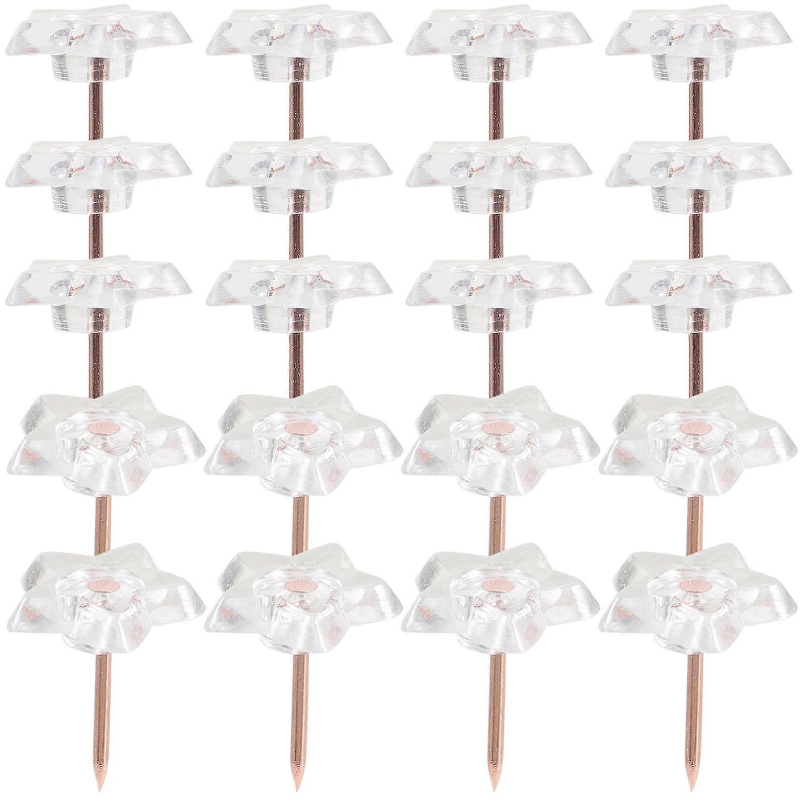 Decorative Pushpin Star Shaped For Stationery Organization Multi Colored 100Pcs