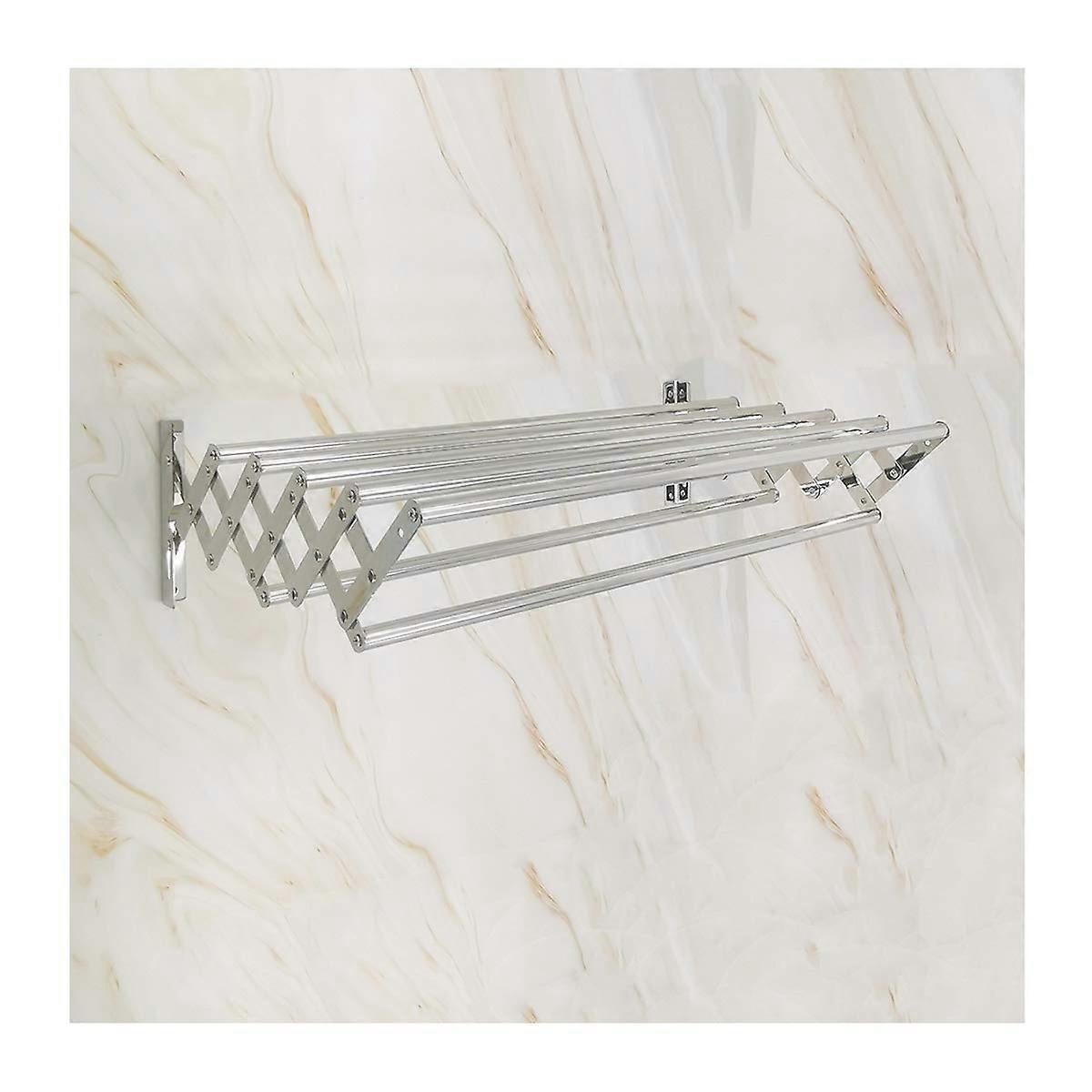 Towel Hand Towel Rack Bath Towel Rack Wall Mount Expandable Clothes Hanger Drying Rod Stainless Steel Foldable Space Saving Huge Capacity 7 Rods/60 cm