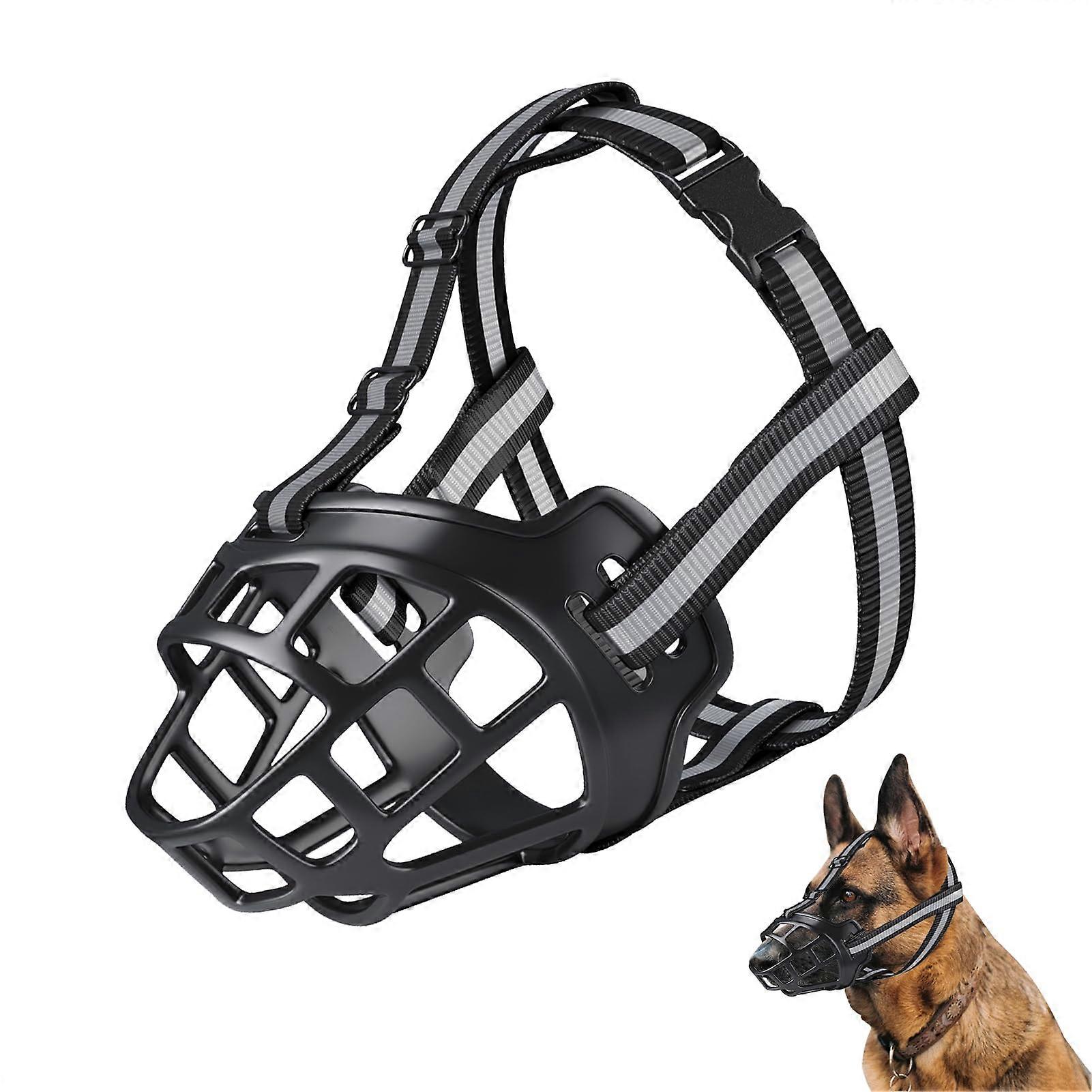 Dog Muzzle, Adjustable Dog Muzzle, Poison Bait Protection for Small and Medium Dogs with Adjustable Straps, Prevents Barking