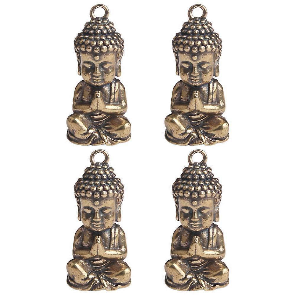 Locket Design Charms Buddha DIY Key Pendant Living Room Accessory 4Pcs