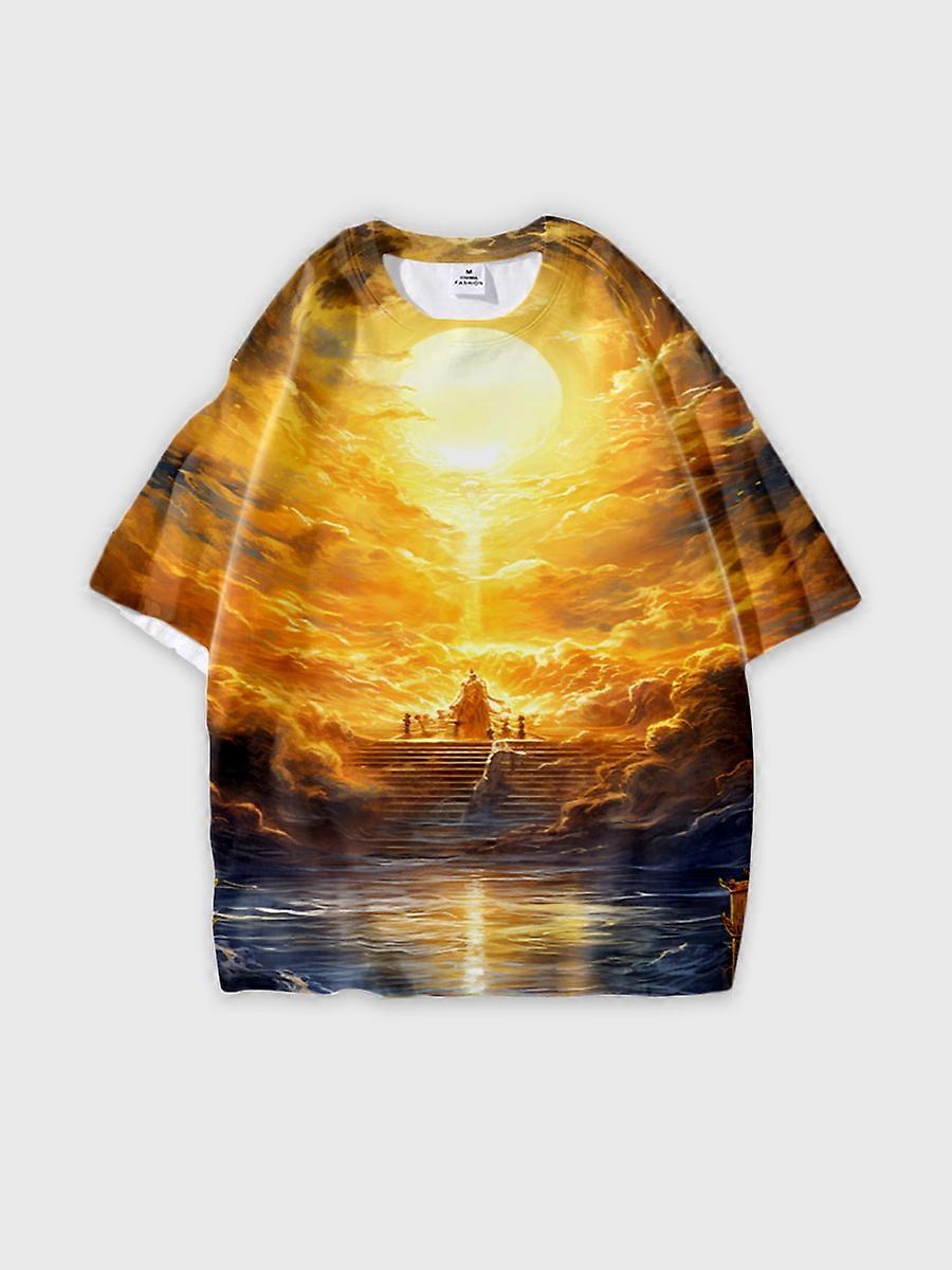 T-shirt round neck Pattern loose short sleeve JW752