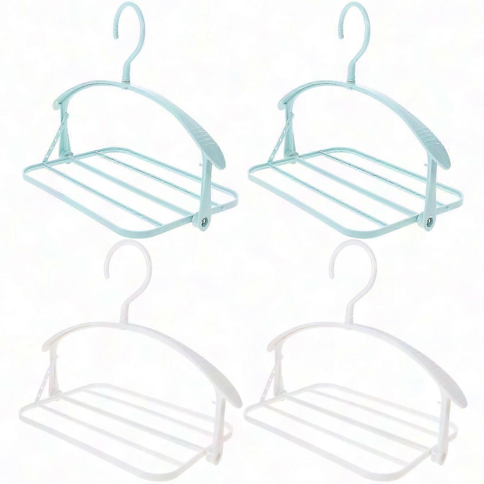 4pcs Foldable Pants Hangers for Wardrobe