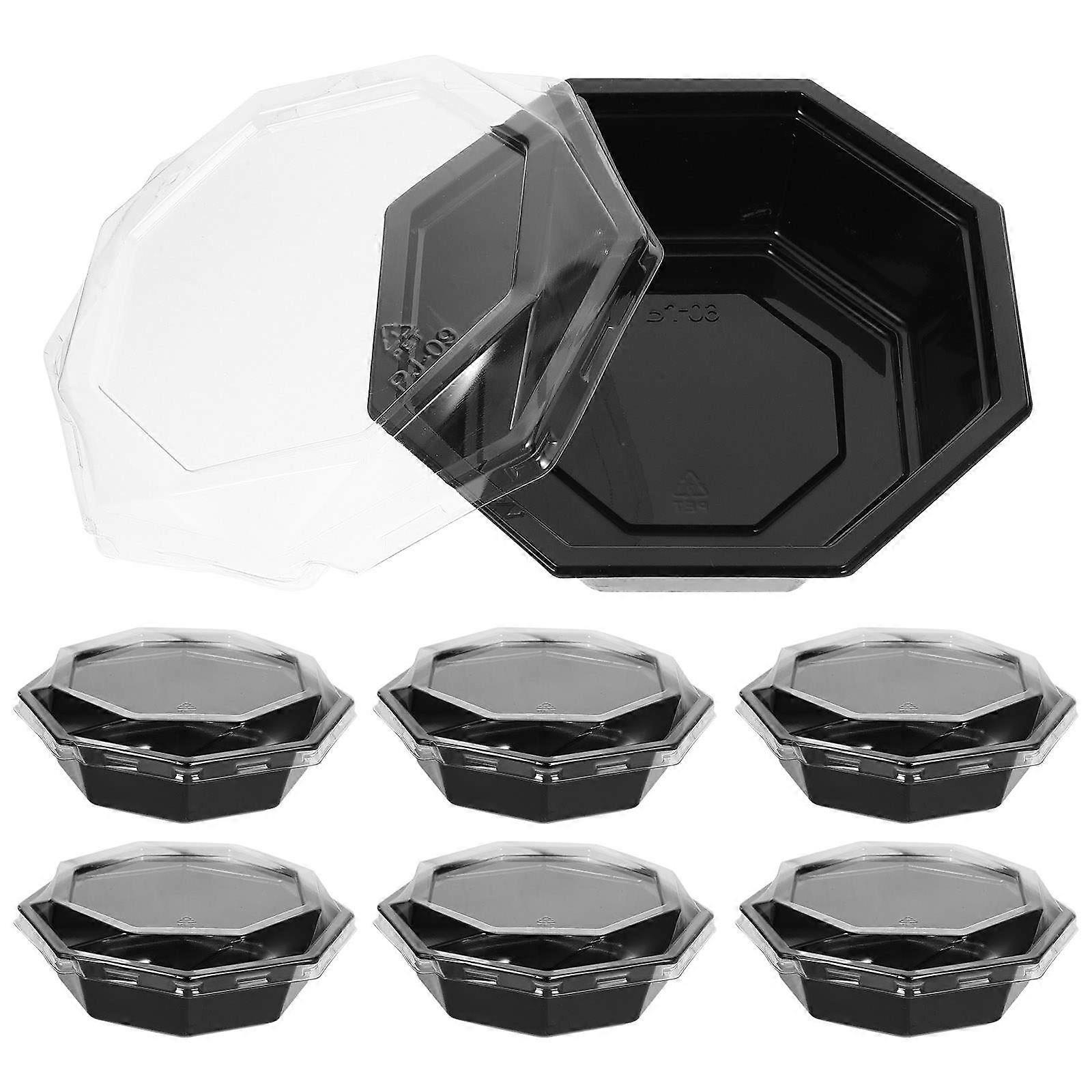 Fruit Course Box With Lid Sealed Plate for General Users 13.20X13.20X6.50CM Convenient to Carry 10Set