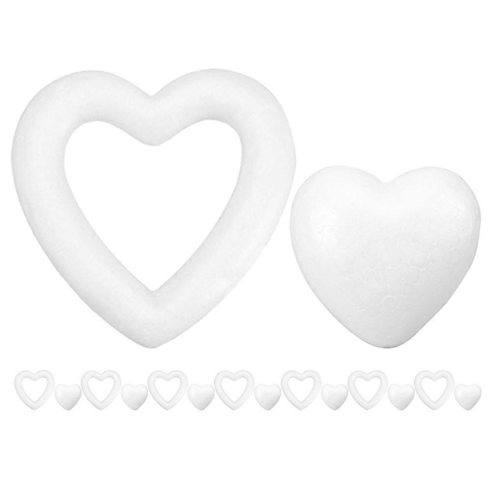 Valentines Day Heart Shape Craft Foam Hearts Diy Ornaments Foam Decorations 16Pcs