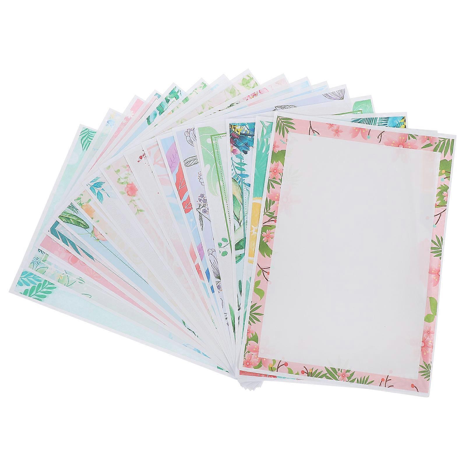 Letter Size Paper With Decorative Border Expressing Gratitude Delicate Design 160Pcs