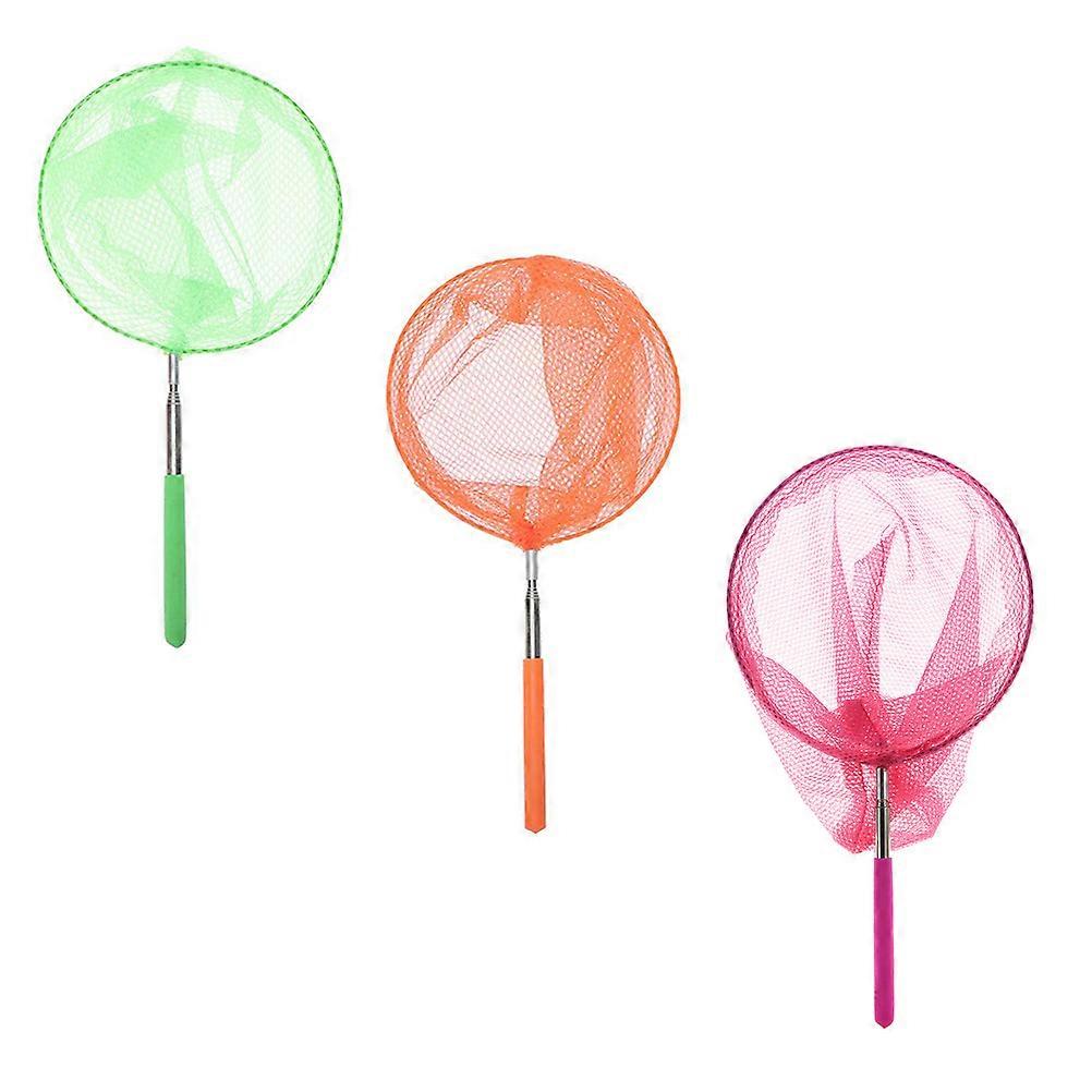 3pcs Telescopic Insect Catching Nets for Outdoor Exploration – Retractable Butterfly & Bug Catching Net Set for Kids & Adults