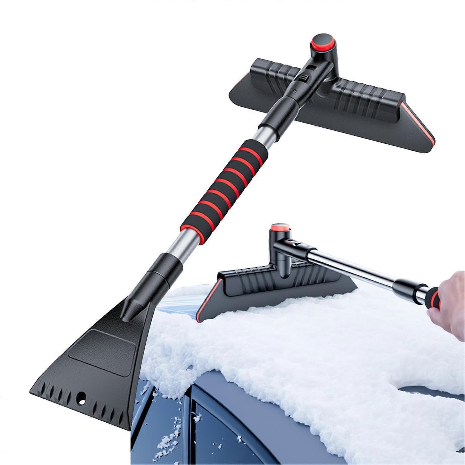 Telescopic Ice Scraper For Cars And RVs And Convertibles, Multi-Function Snow Removal Shovel And Windshield Scraper Tool