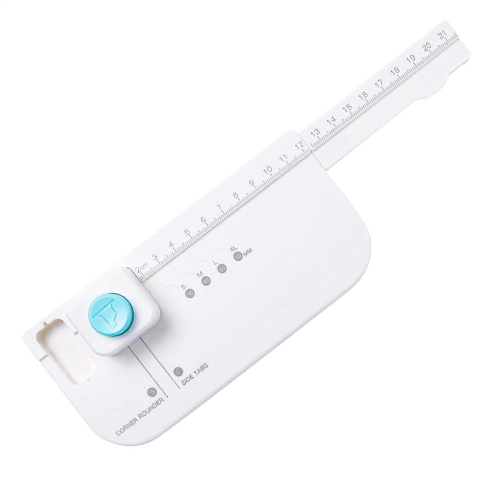 File Tab Puncher – Adjustable Label Cutting Tool for DIY Tags, 4 Sizes for Scrapbooking and Journaling