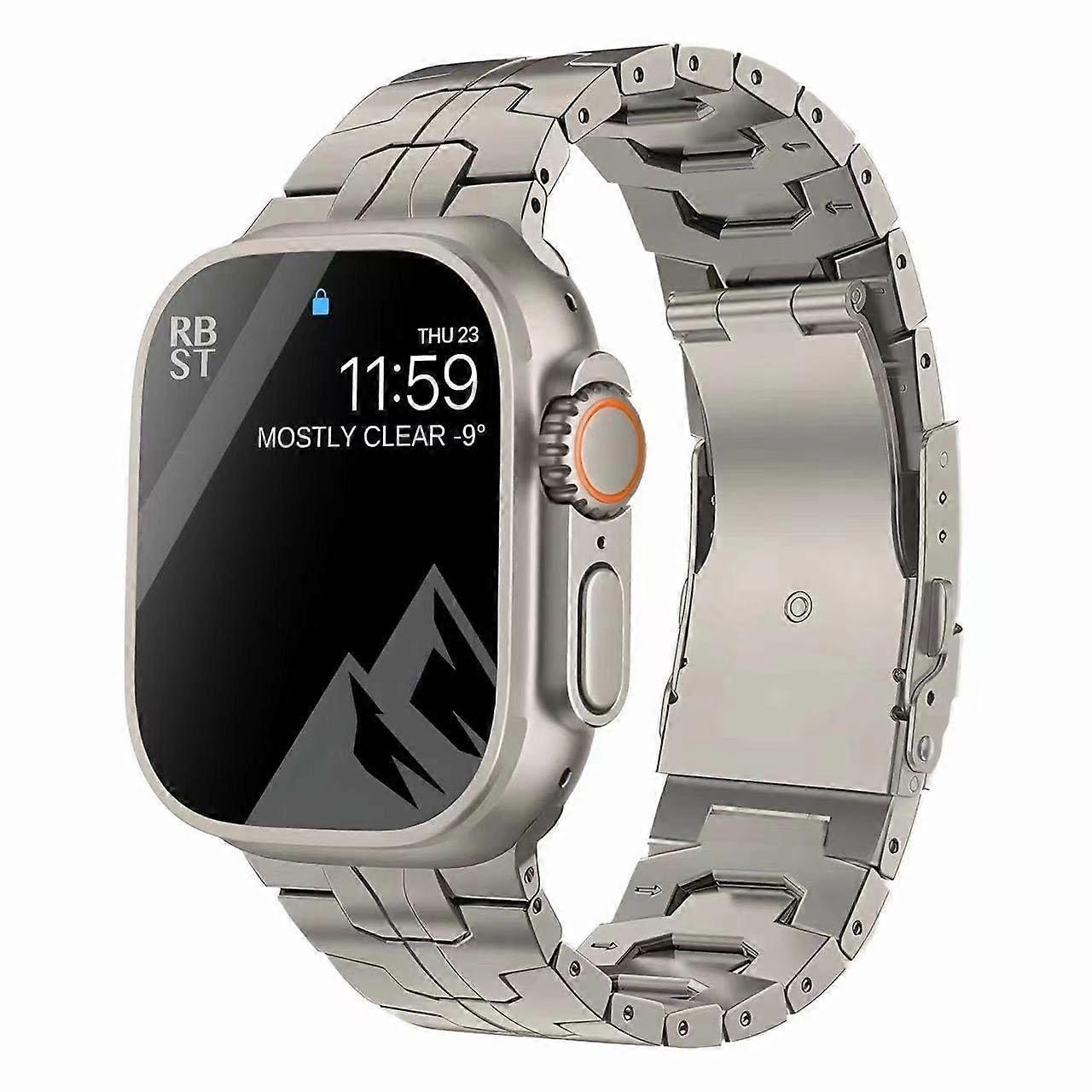 Titan Ultra 2 Strap Compatible with Apple Watch Ultra 49mm, Titanium Bracelet for iWatch SE Series 9 8 7 6