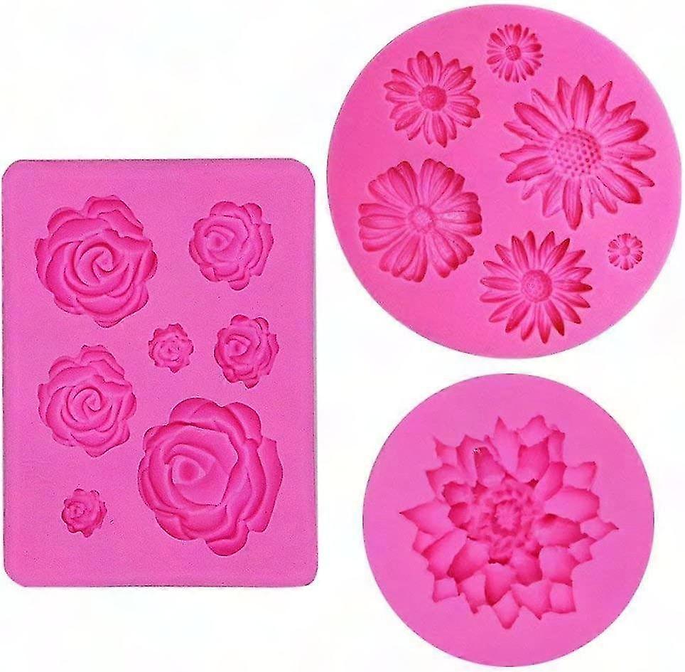 Silicone Mold for 3D Flower Fondant Cake Decorating