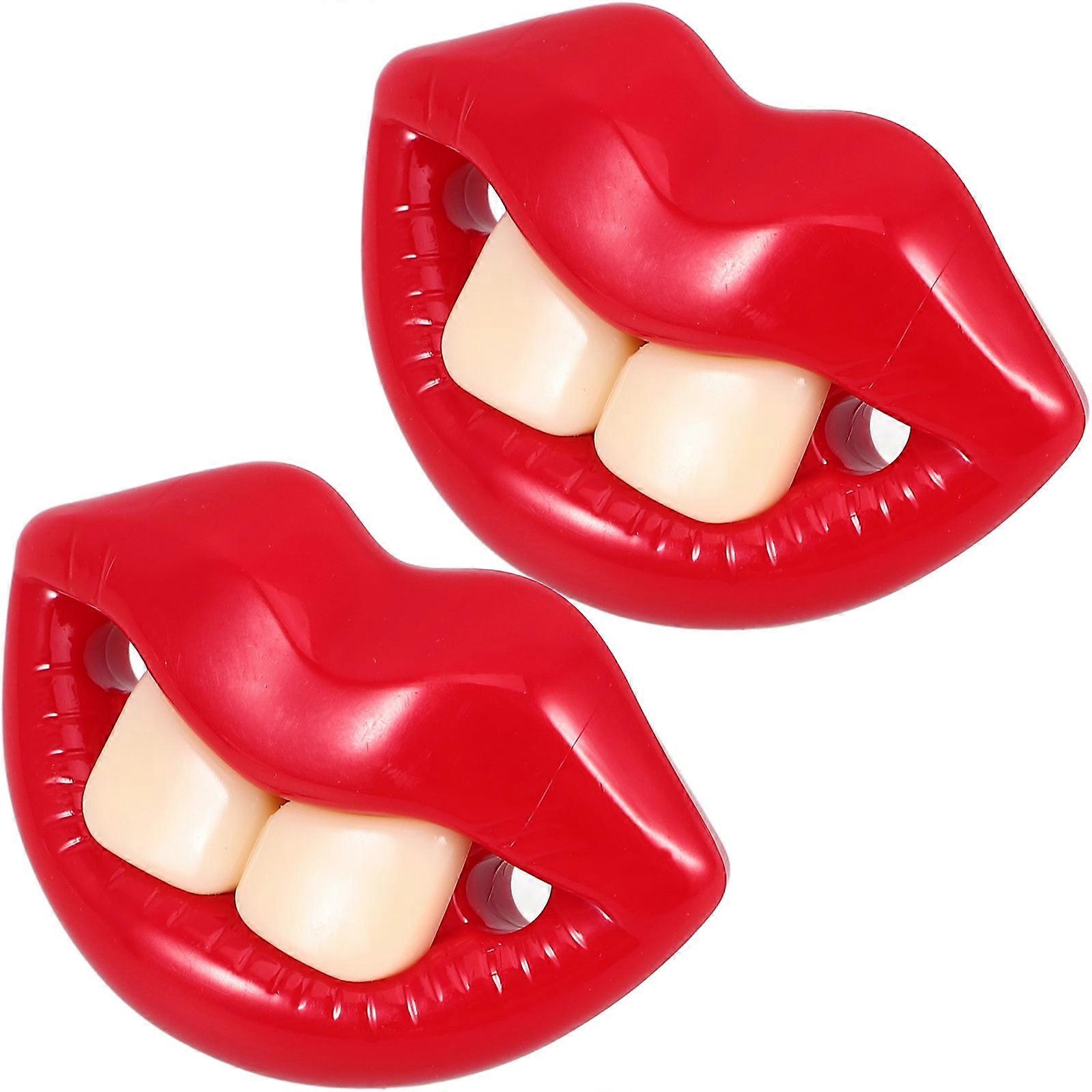 Cosplay Prop Big Front Teeth Pacifier For Halloween Masquerade Costume Party Wedding 2Pcs