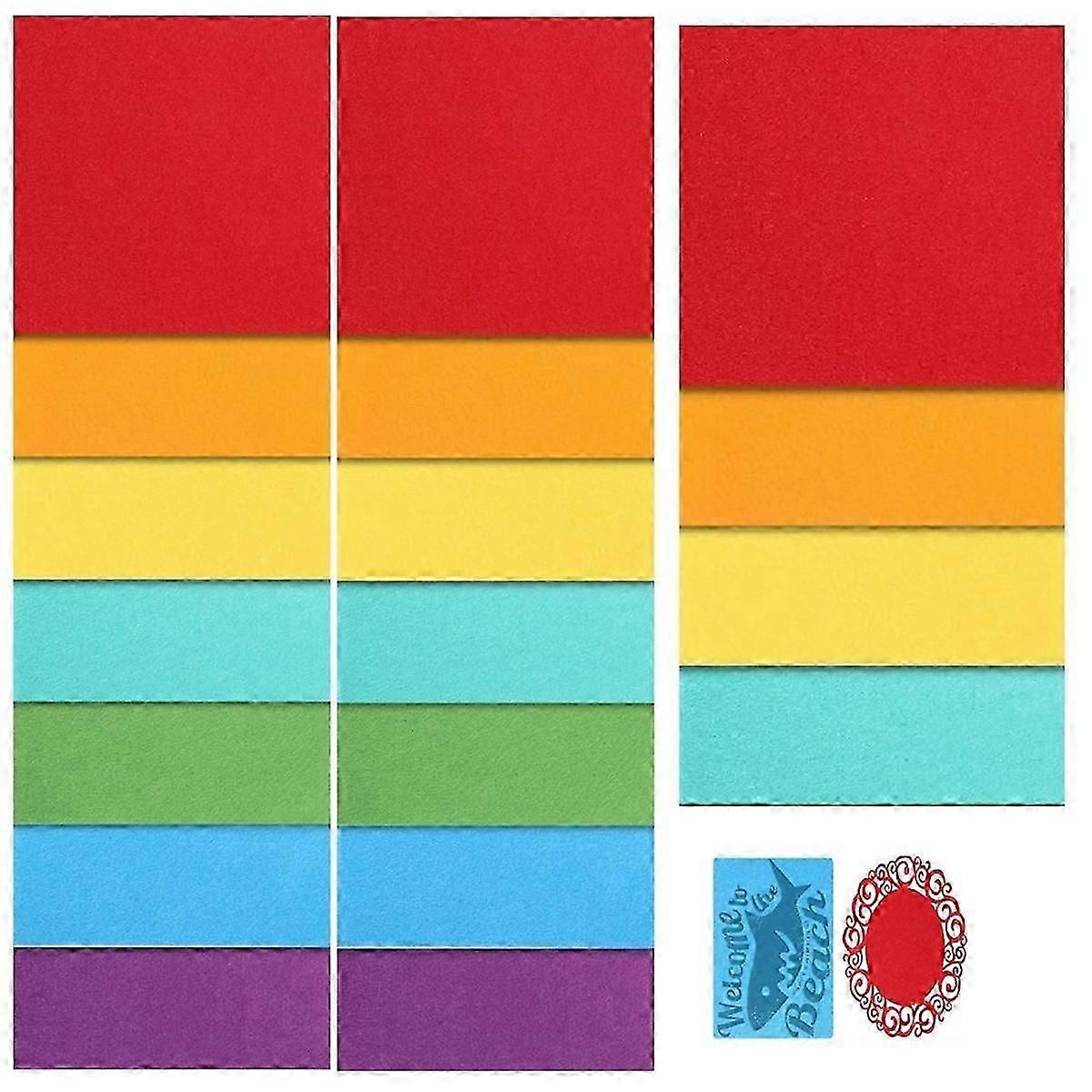 18 Pieces of Laser Engraved Material 5.9 Inches Laser Engraved Felt Sheets Various Colors Craft Felt Blanks