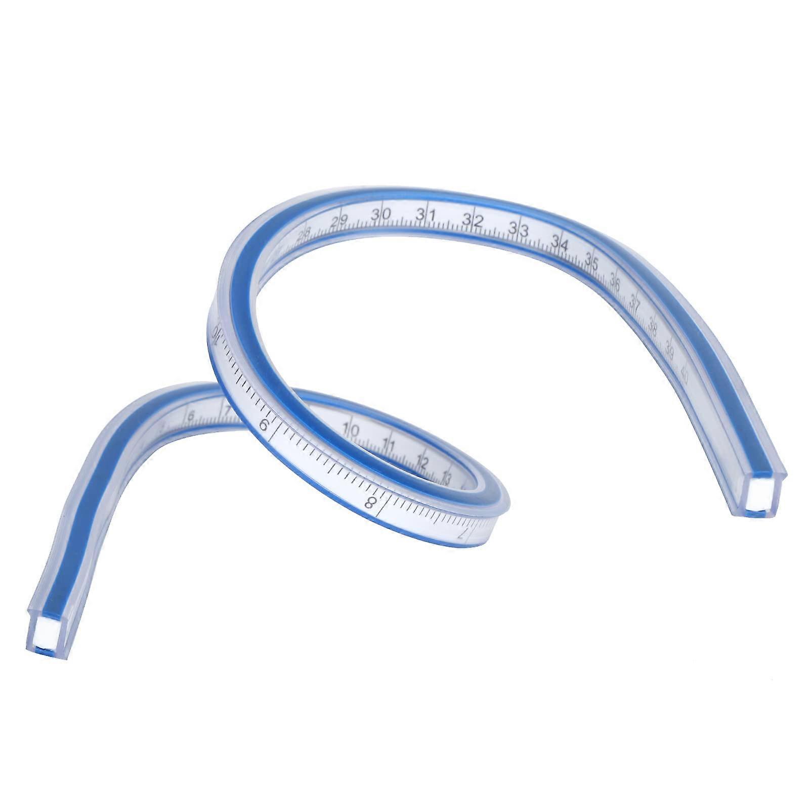 Flexible curve ruler, soft measuring tool with metric scale for sewing, craft (40 cm)