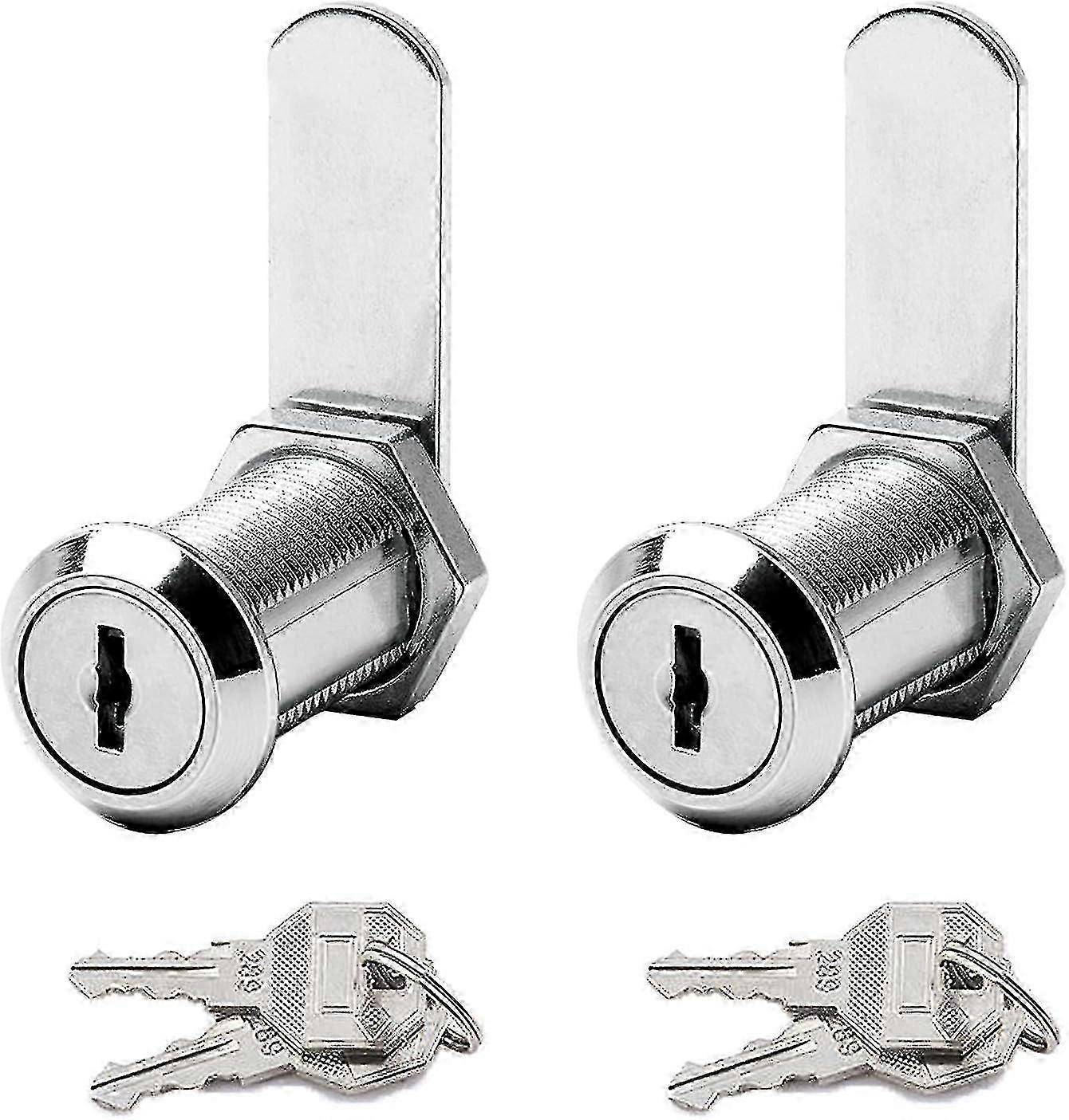2 Pack Mailbox Lock 30mm Security Lock - Furniture Lock - Cam Cylinder with 4 Keys - for Door, Cabinet, Mailbox, Wardrobe-Good