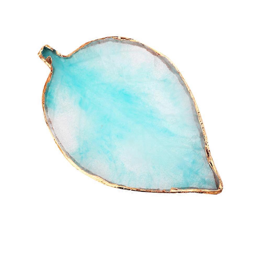 Manicure Plate Resin Agate Manicure Tool Leaf Shape .5*8*1cm Nail 1Pcs