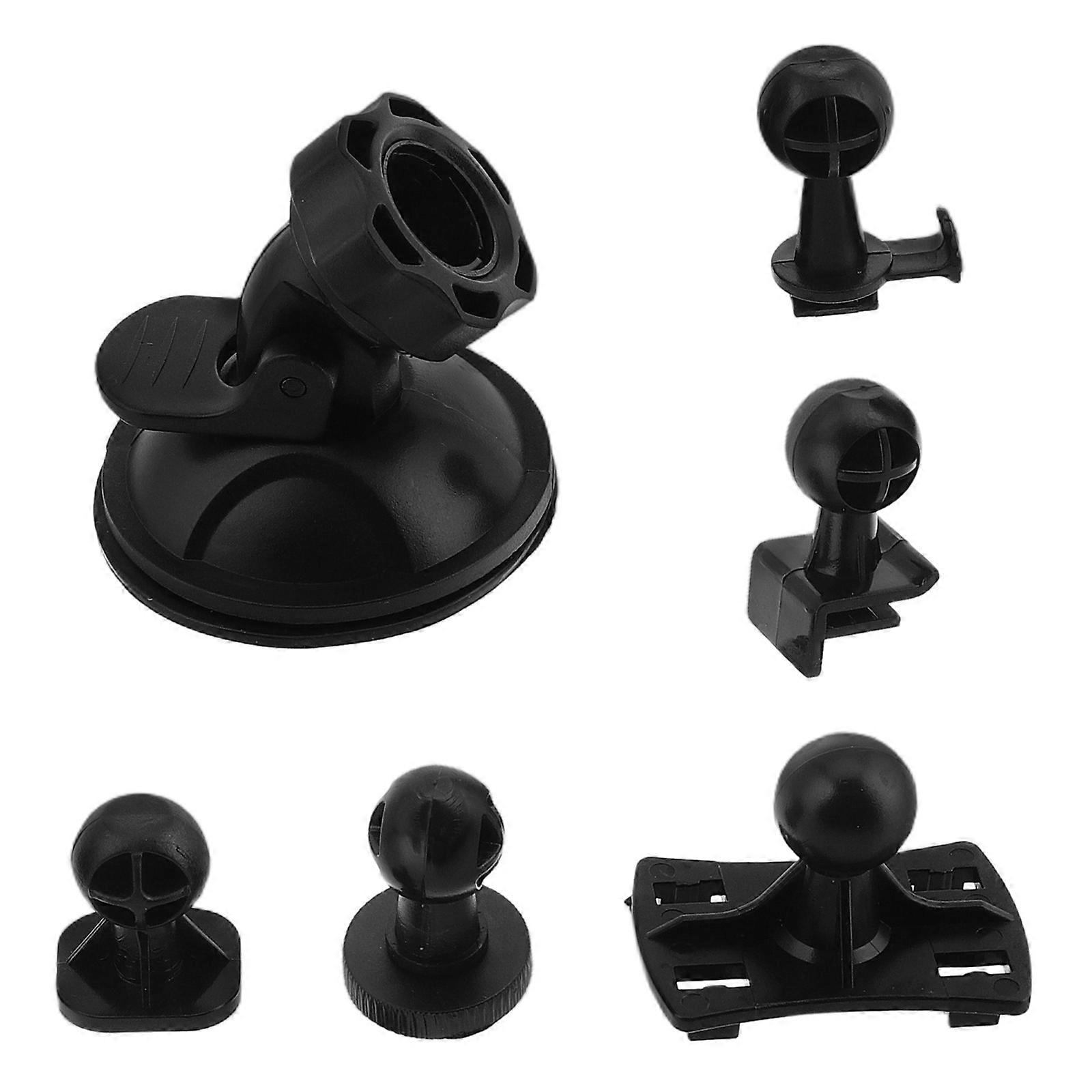 Shaped Suction Cup Mount Bracket Kit for Dash Cam – Secure Buckle Design, Stable Plastic Construction, Broad Compatibility for Windshield and