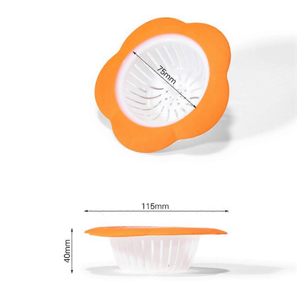 Flower Shape Floor Drain Plastic Sink Floor Drain for Kitchen Use 4Pcs