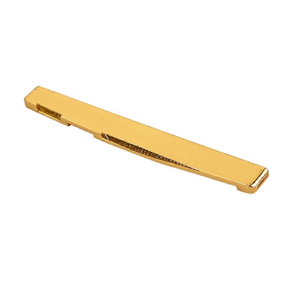 Gold Plated Brass Guitar Bridge Saddle for Acoustic Folk Guitars – Enhanced Clarity & Sustain, Premium Replacement for String Instruments