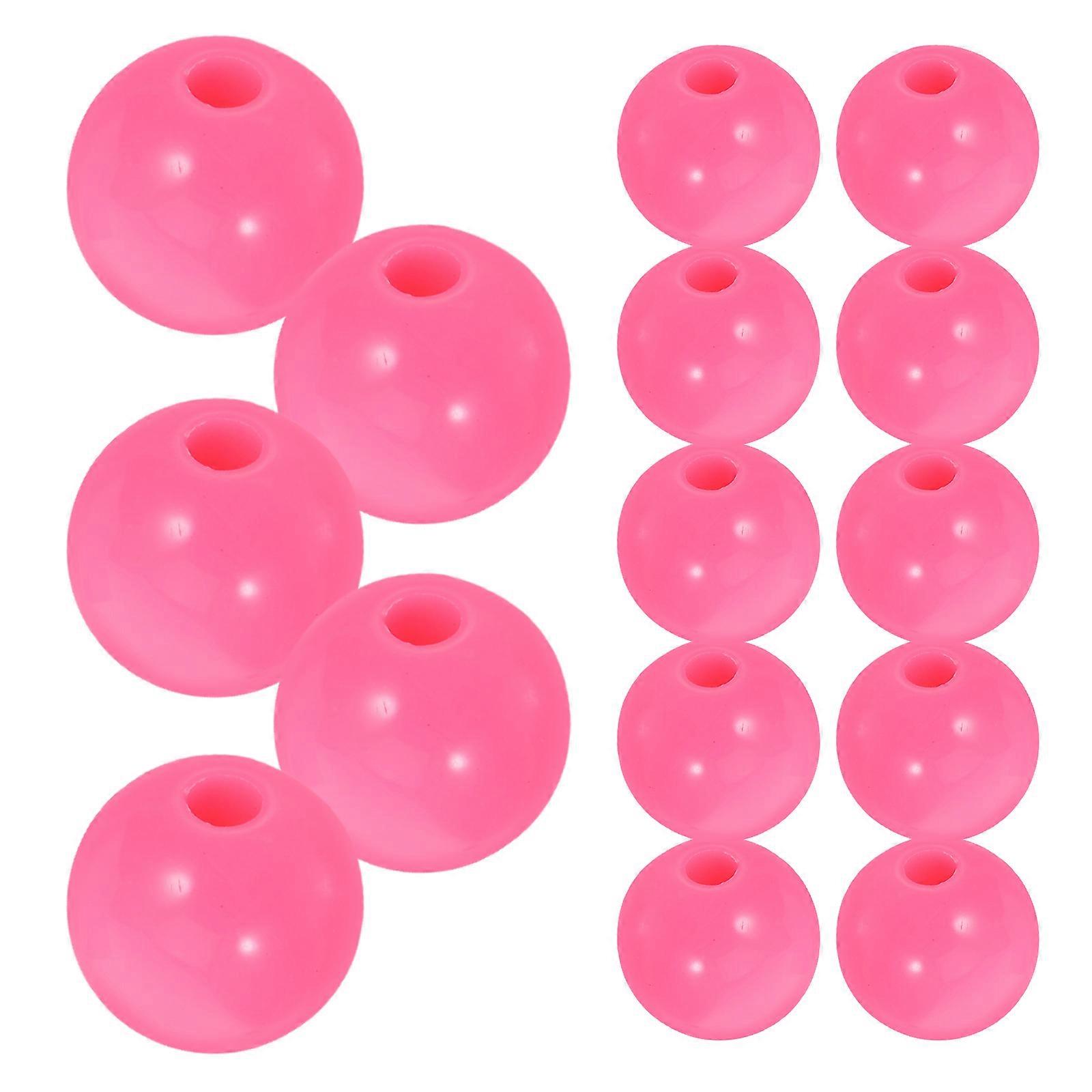 200pcs Acrylic Round Beads, Lightweight Spacer Beads for Jewelry Making, DIY Bracelets & Necklaces Craft Supplies in Pink for Creative Designs