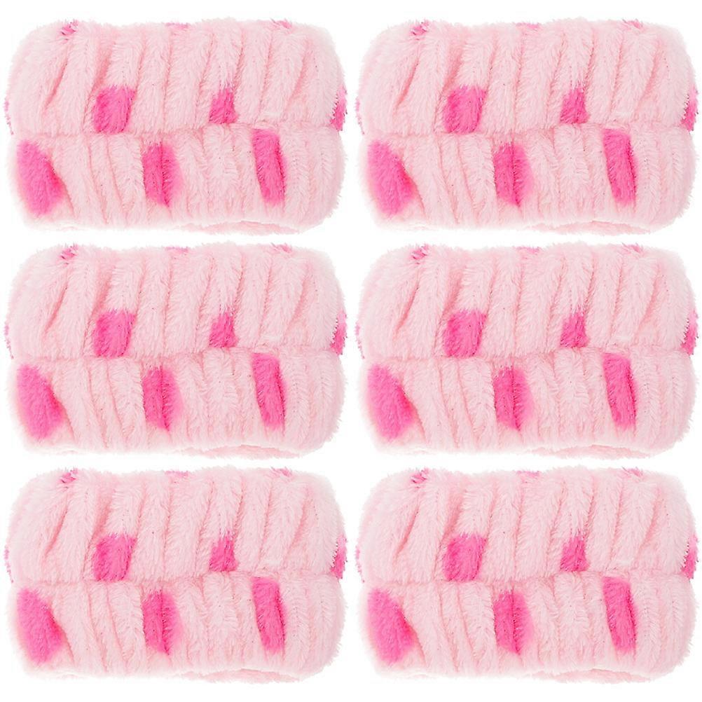 Skin-Friendly Wash Bands In Assorted Color Perfect For Women And Girls During Face Washing And Housework 6Pcs