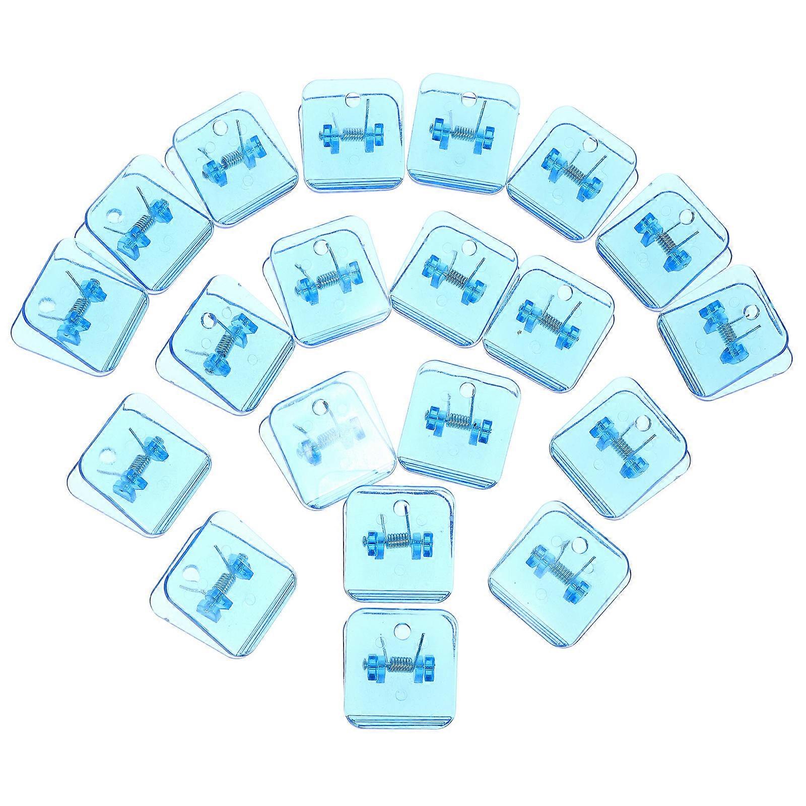 Adorable Blue Acrylic and Metal Photo Clips for Decoration 20 Pieces Practical Craft Supplies
