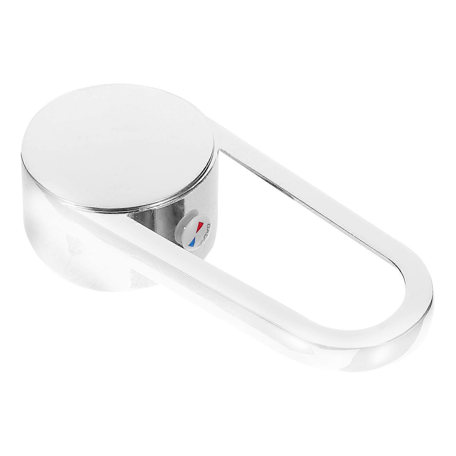 Universal Copper Sink Faucet Handle for Kitchen Bathroom with Smooth Silver Surface Fits Most Homes