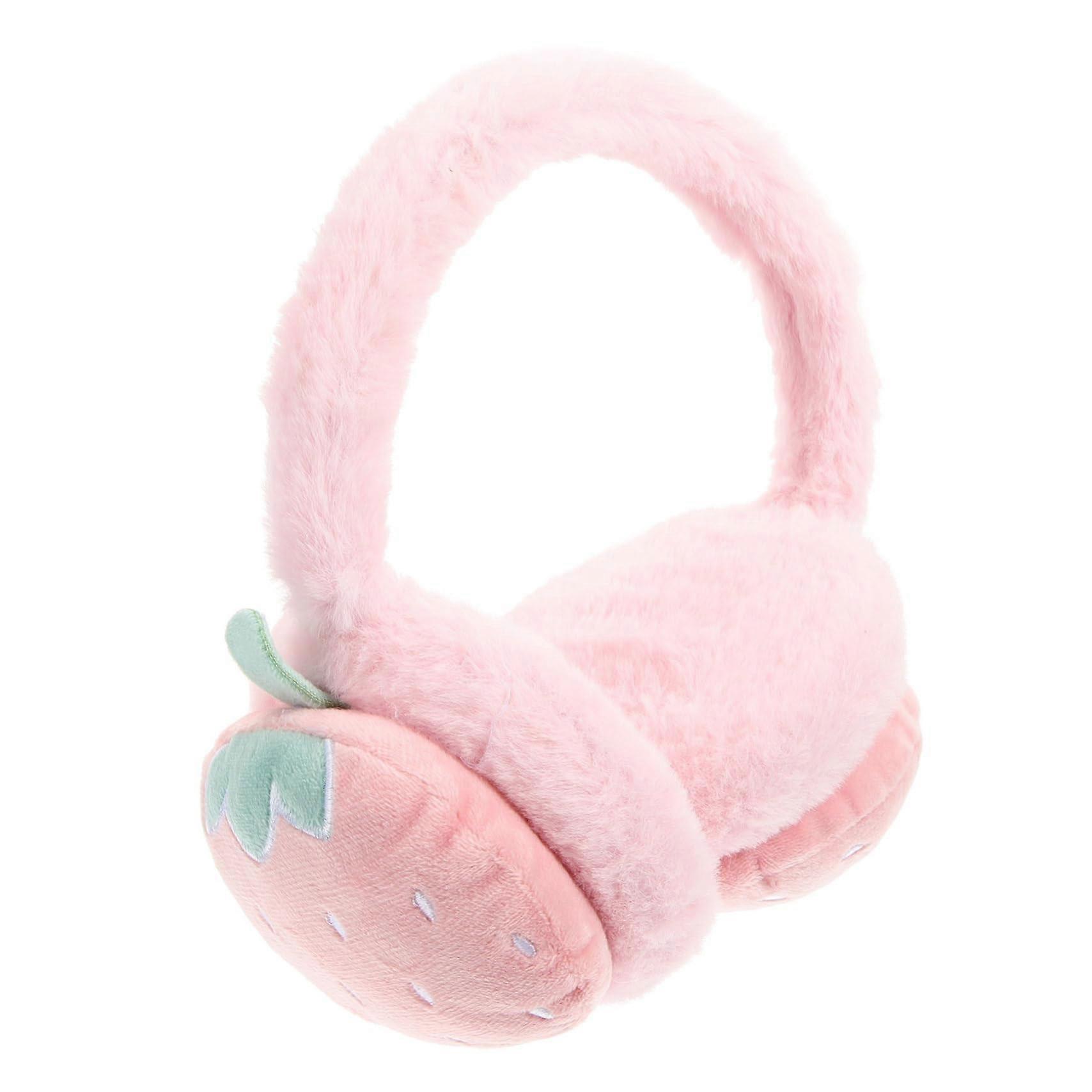 Warm ear muffs, women's ear warmers, ladies' ear protectors for adults, faux fur ear muffs for women in winter, plush pink ear warmers for sleeping.