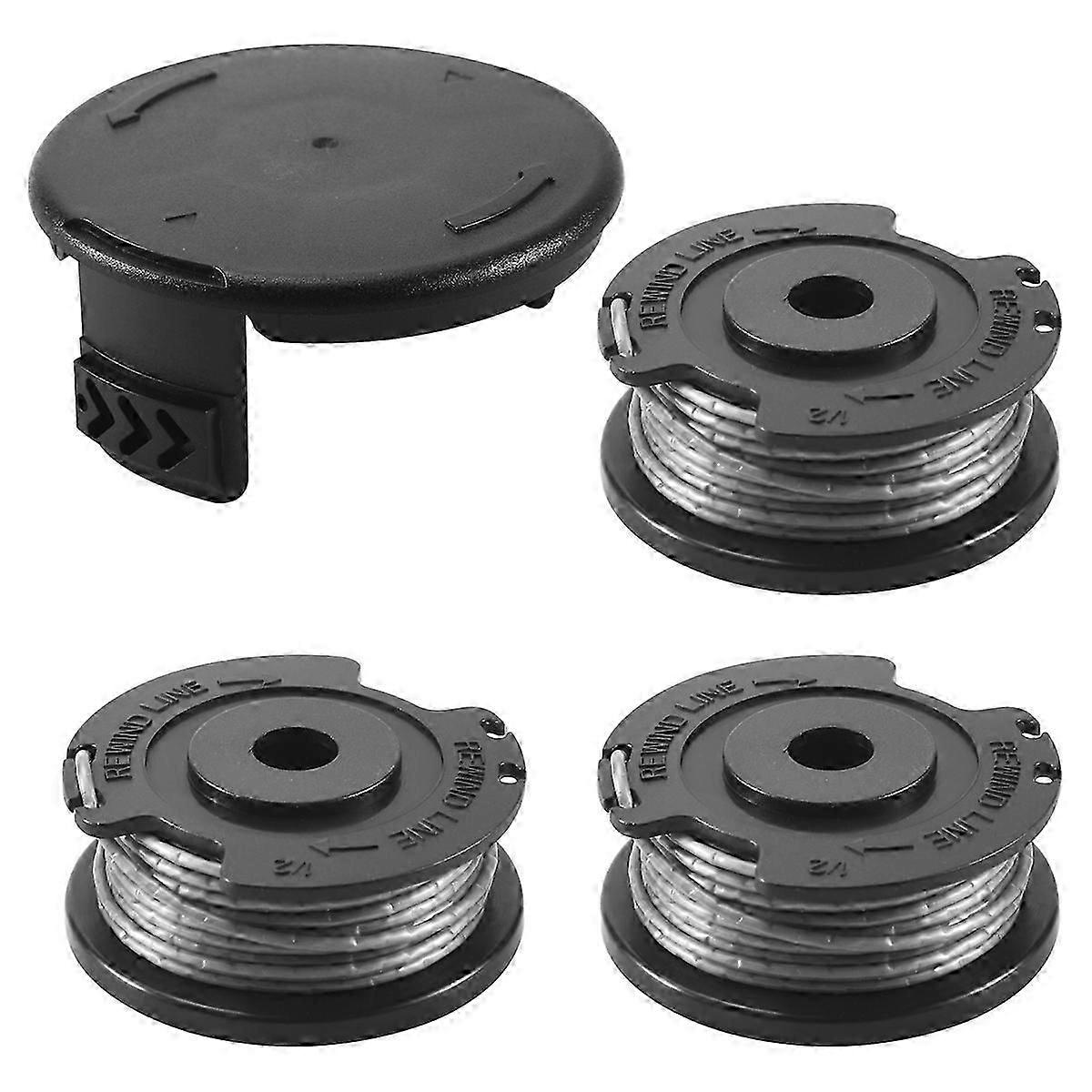 3 Pack String Trimmer F016800569 Spool Line with F016F04557 Spool Cover for Bosch Easy Grass Cut ART