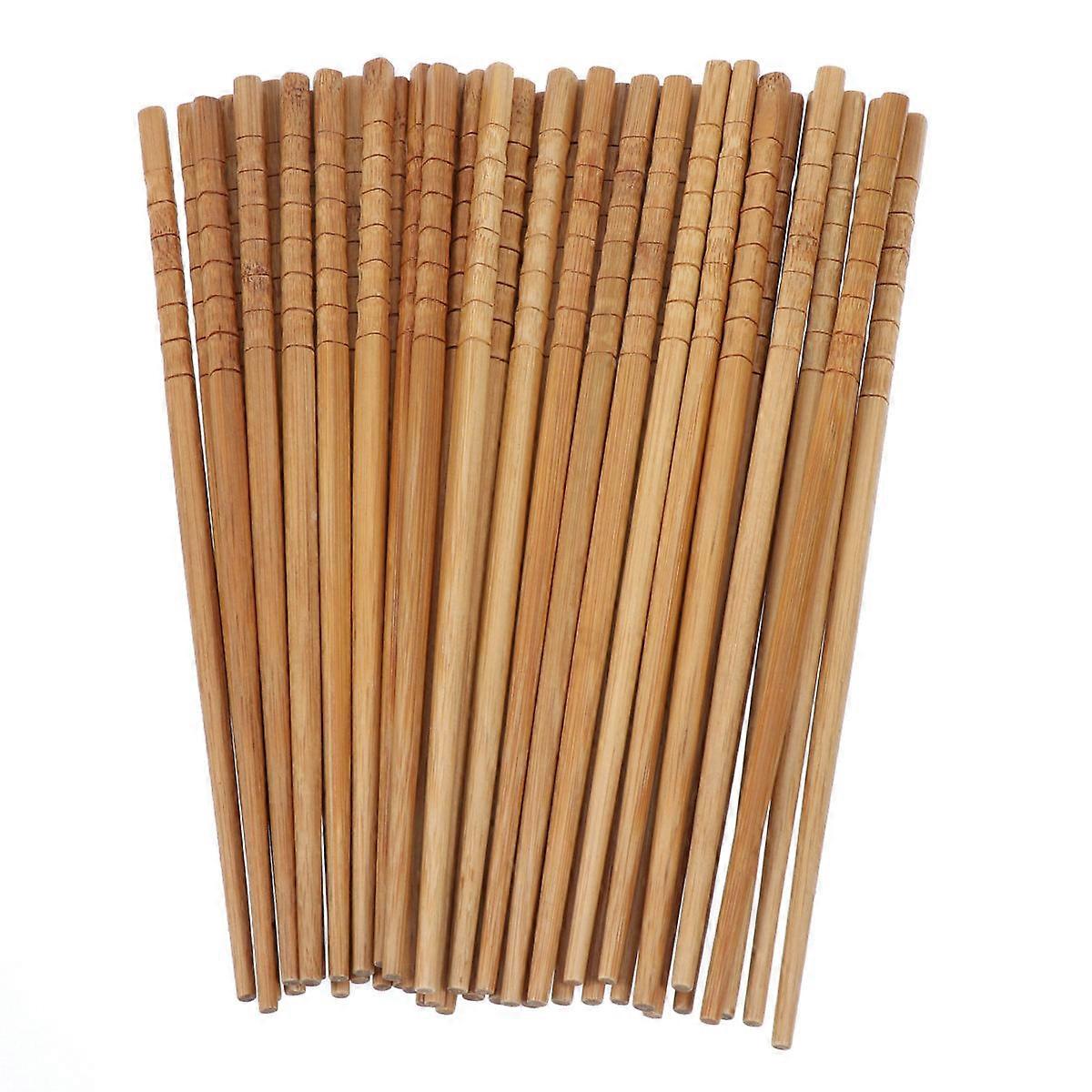 20 Pairs Bamboo Eating Chopsticks Reusable Chopsticks for Kitchen Hotel