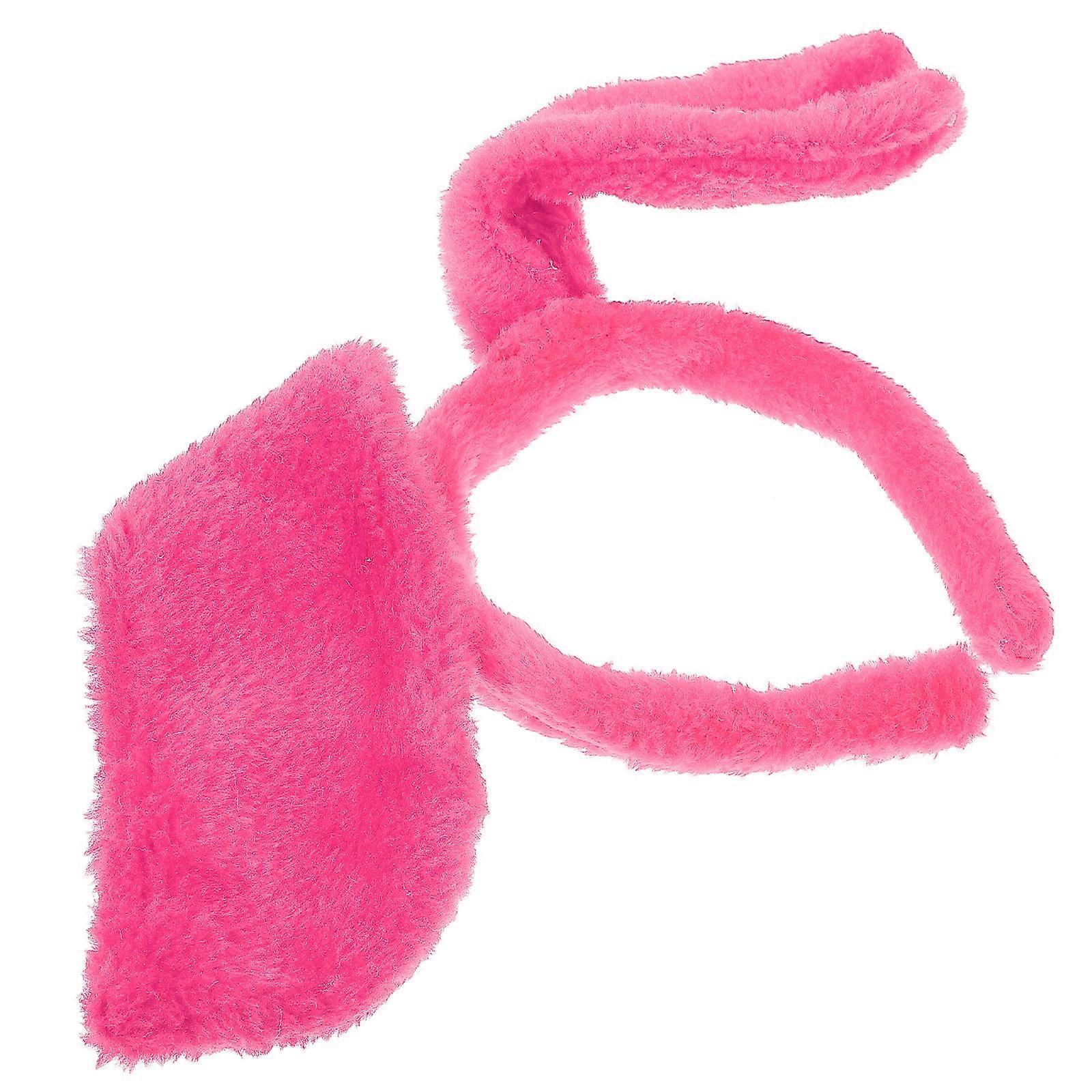 Rosy Animal Ear Hairband for Decor Made of Polyester Perfect for Parties and Holidays 1pc