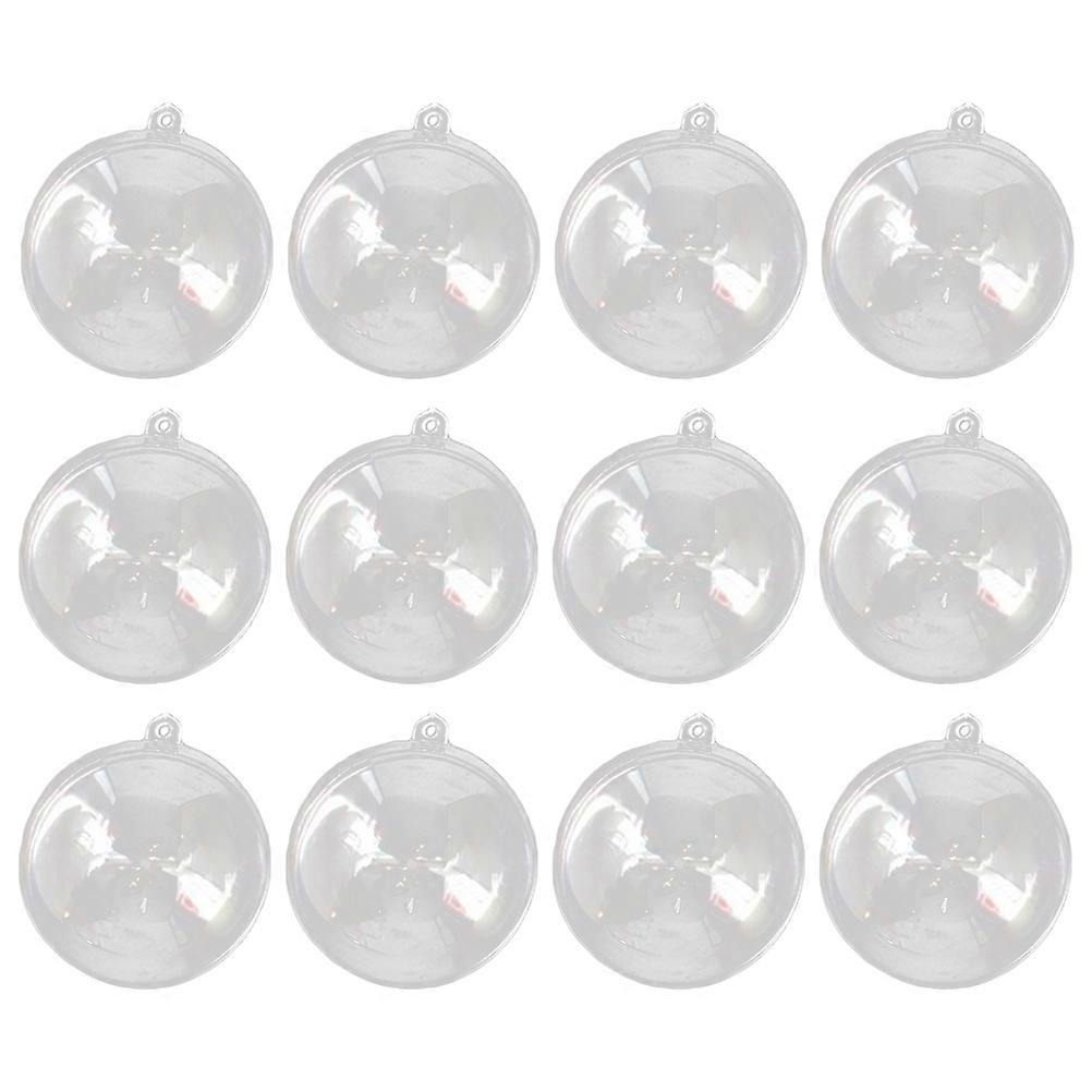 Hul Design Gjennomsiktig Kule Ball 4cm Perfekt For Bryllupsfest Juledekor 12Stk